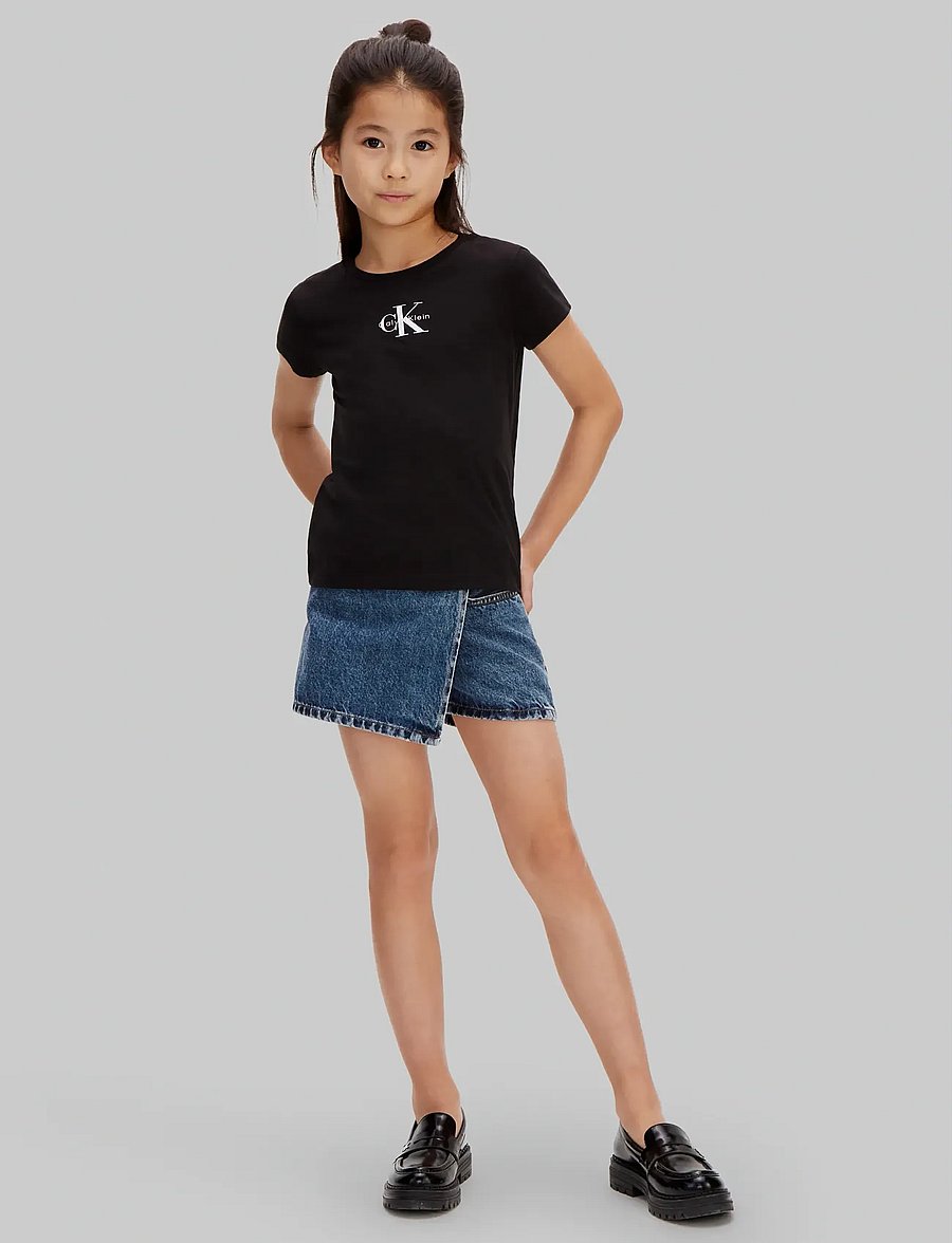 Calvin Klein - MICRO MONOGRAM TOP - kortærmede t-shirts - 1716 black - 2