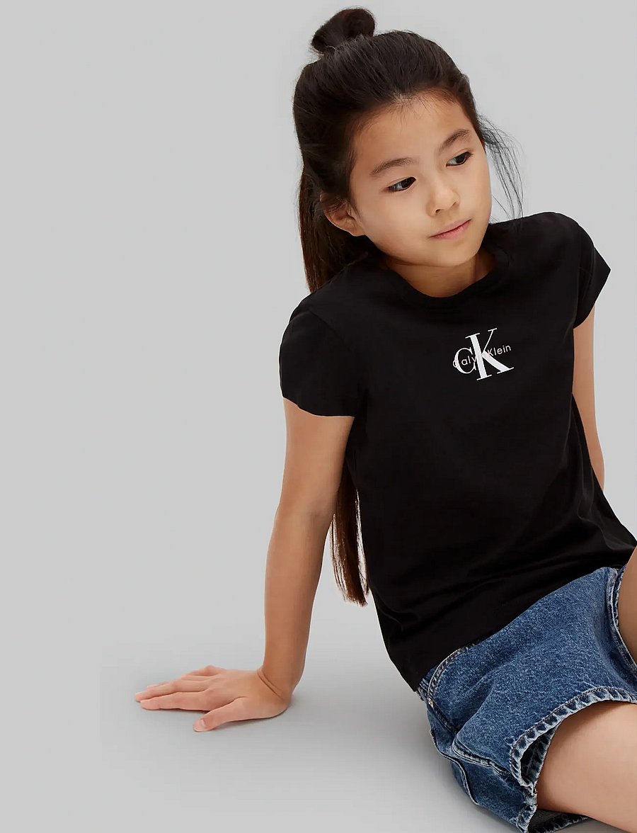 Calvin Klein - MICRO MONOGRAM TOP - kortærmede t-shirts - 1716 black - 4