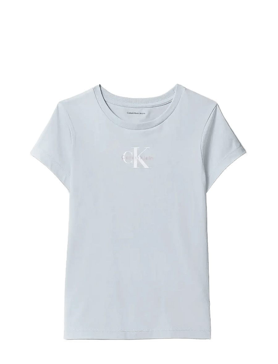 Calvin Klein - MICRO MONOGRAM TOP - kortærmede t-shirts - halogen blue 13-3920 tcx - 1