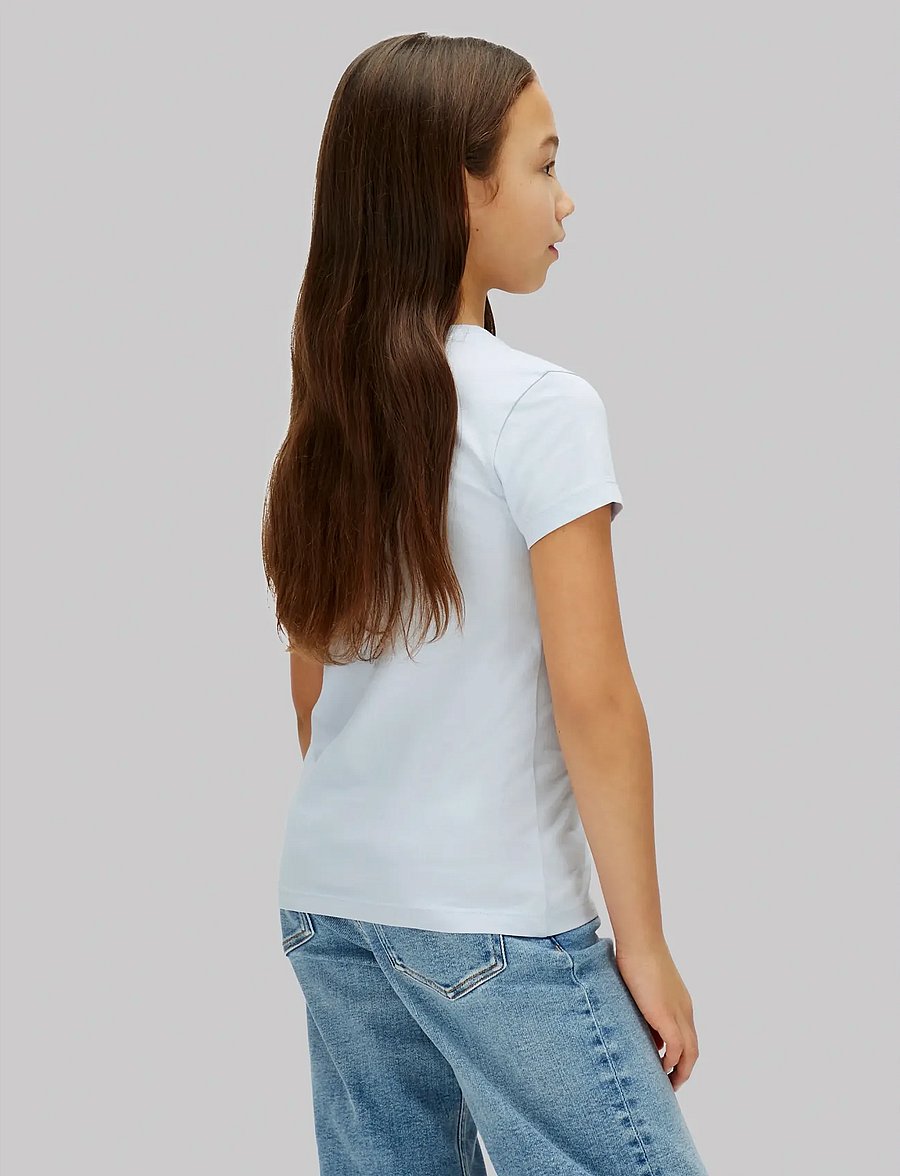 Calvin Klein - MICRO MONOGRAM TOP - kortærmede t-shirts - halogen blue 13-3920 tcx - 3