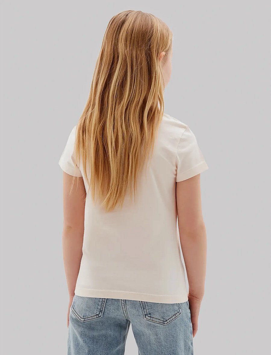 Calvin Klein - MICRO MONOGRAM TOP - kortærmede t-shirts - pearl 12-1304 tcx - 3