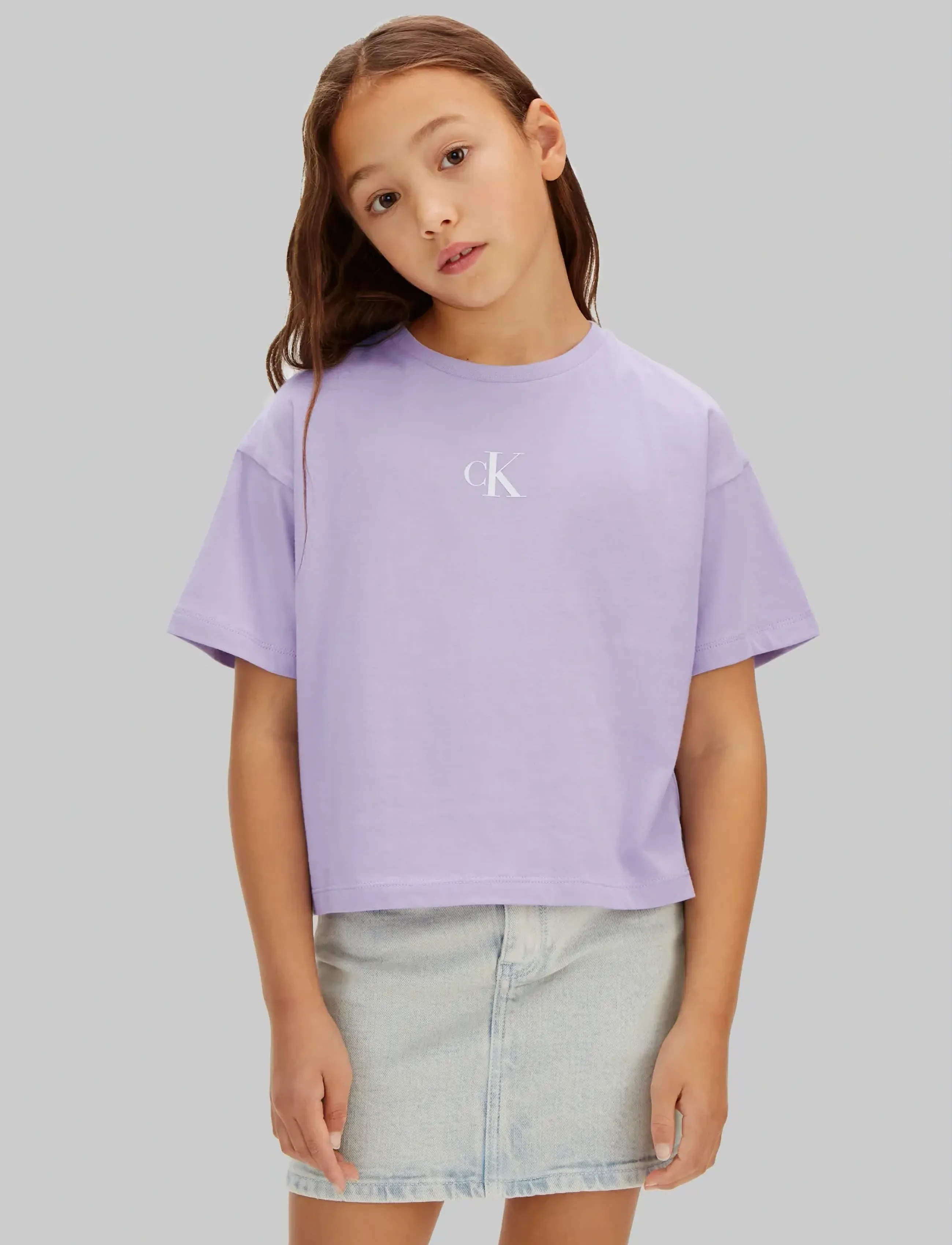 Calvin Klein - CK LOGO BOXY T-SHIRT - kortærmede t-shirts - soft lavender 434-330 - 2