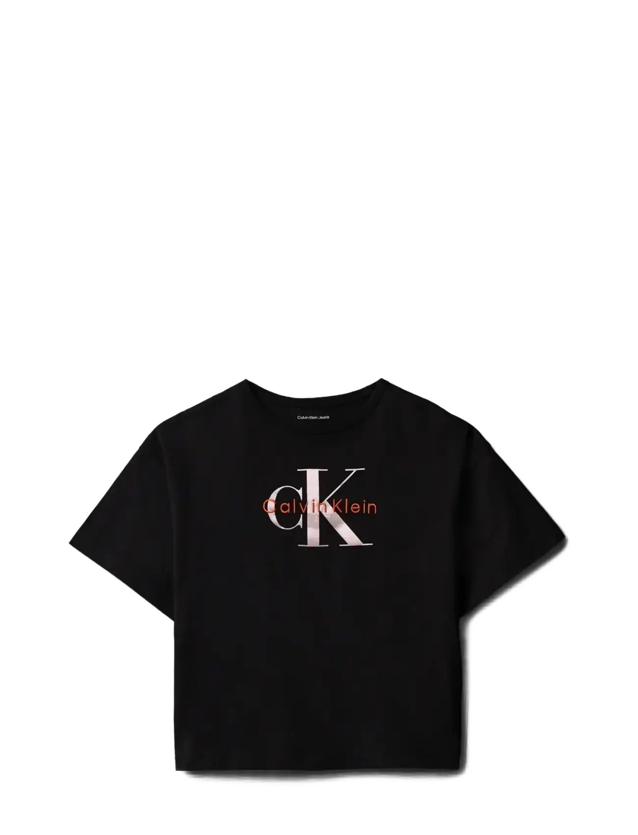 Calvin Klein SEASONAL MONOLOGO SS T-SHIRT - Topid ja T-särgid - 1716 BLACK / black