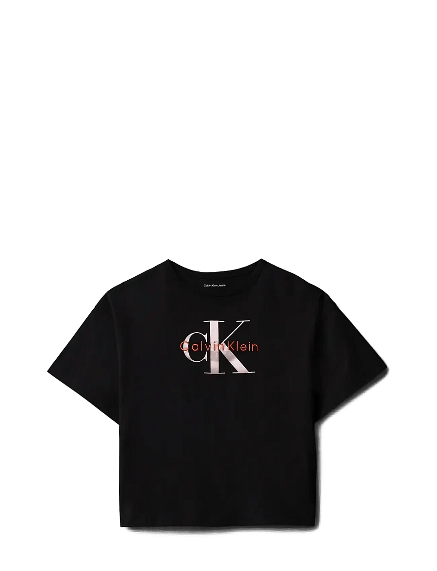 Calvin Klein - SEASONAL MONOLOGO SS T-SHIRT - kurzärmelige - 1716 black - 1