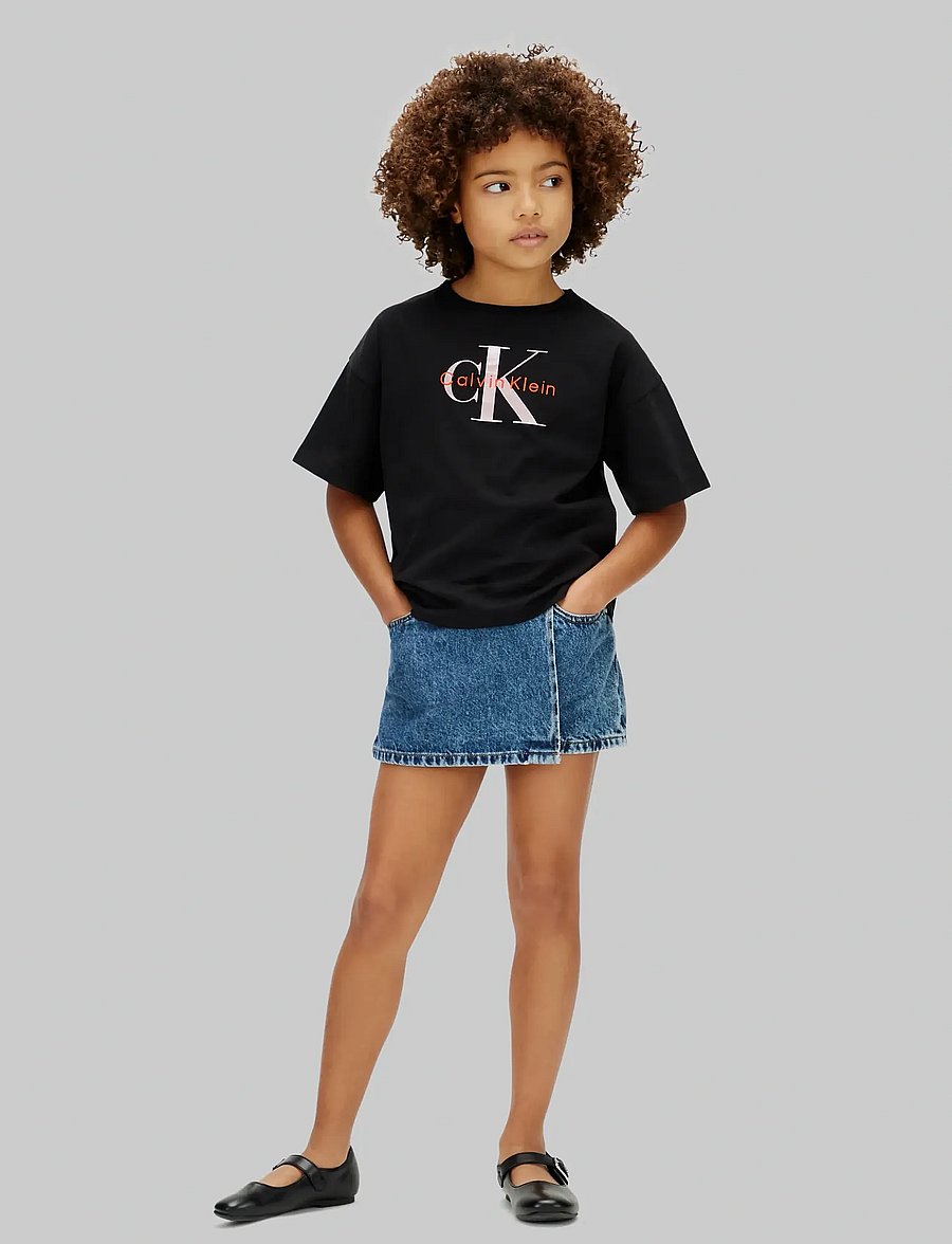 Calvin Klein - SEASONAL MONOLOGO SS T-SHIRT - kurzärmelige - 1716 black - 0