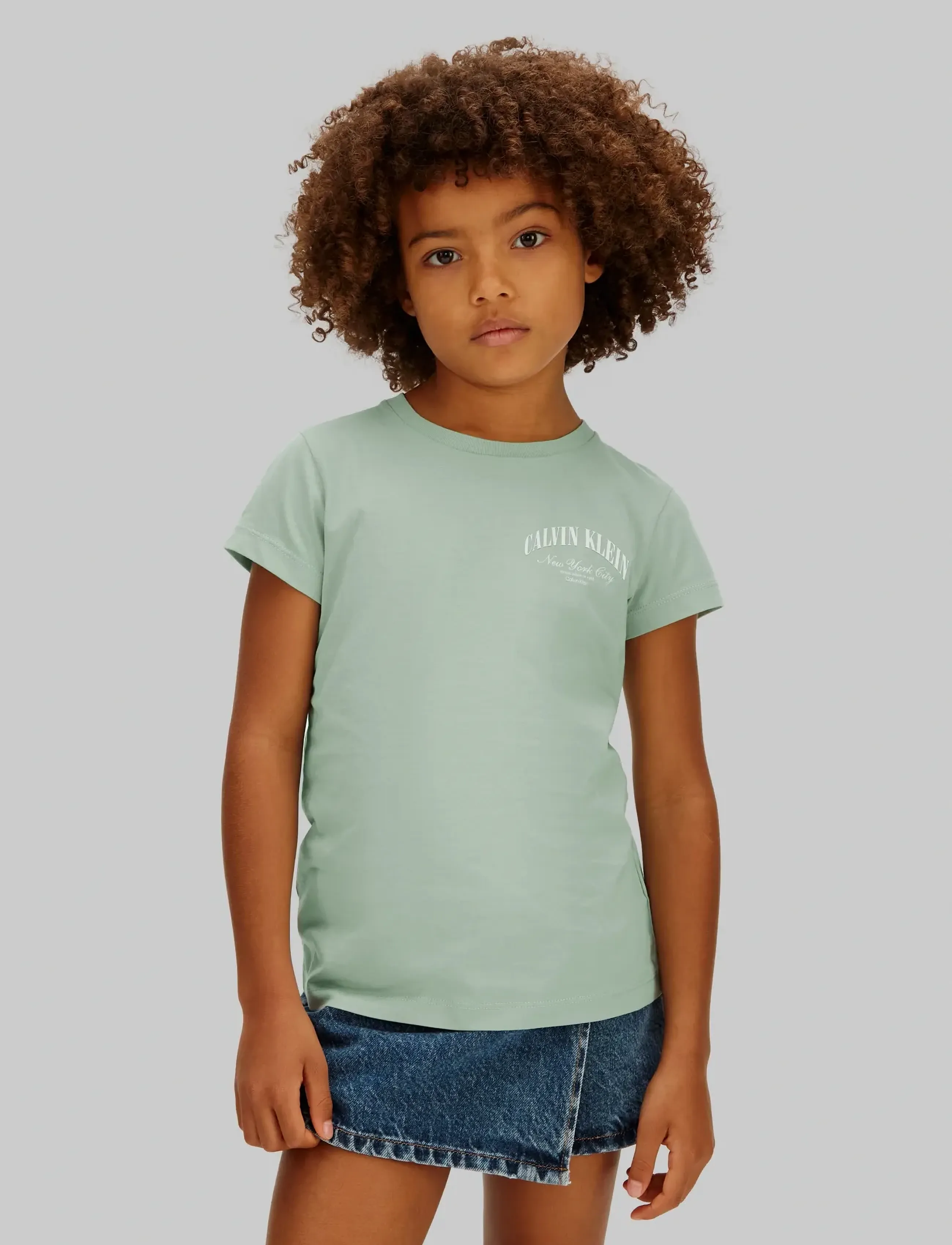 Calvin Klein CK LEFT CHEST SLIM FIT SS TEE - Toppe og t-shirts - JADEITE 16-5304 TCX / green