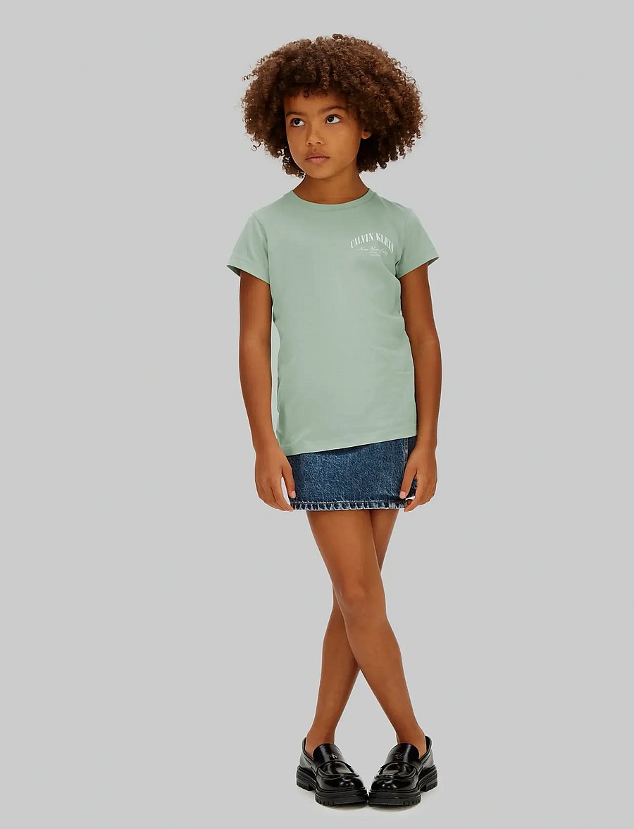 Calvin Klein - CK LEFT CHEST SLIM FIT SS TEE - kortærmede t-shirts - jadeite 16-5304 tcx - 2