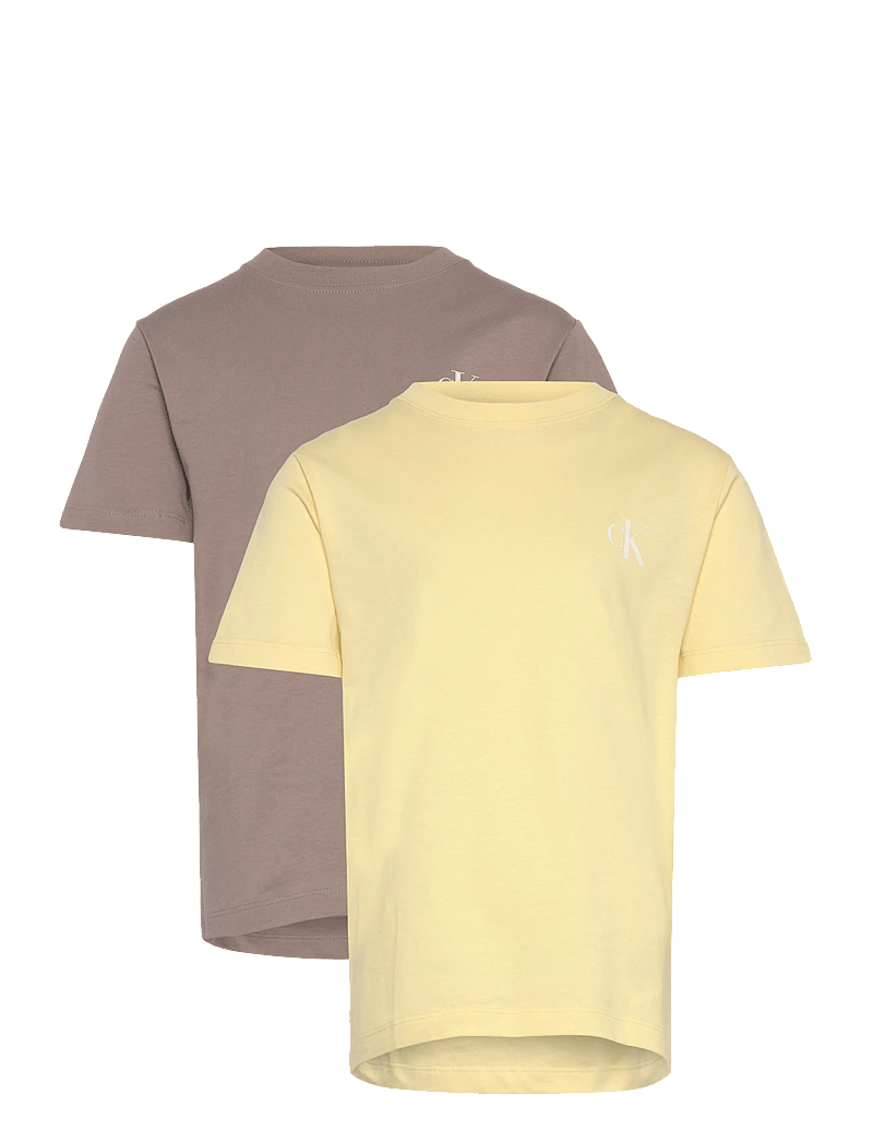 Calvin Klein - 2-PACK MONOGRAM TOP - kurzärmelige - french vanilla 12-0722 tcx - 1