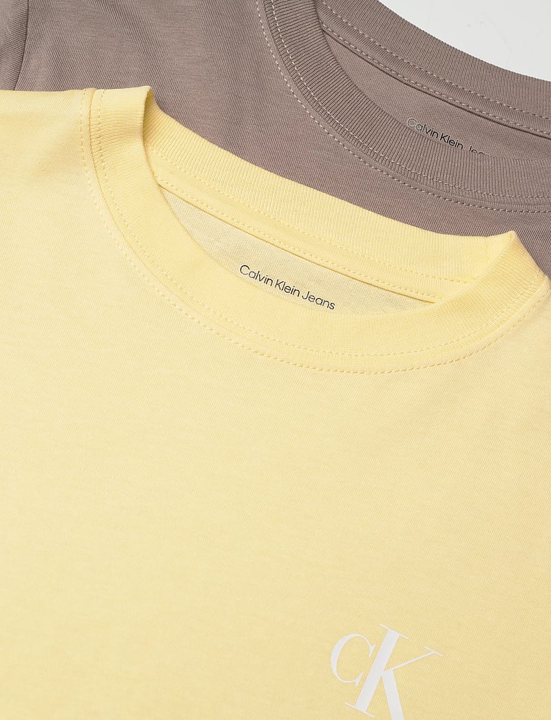 Calvin Klein - 2-PACK MONOGRAM TOP - kurzärmelige - french vanilla 12-0722 tcx - 5