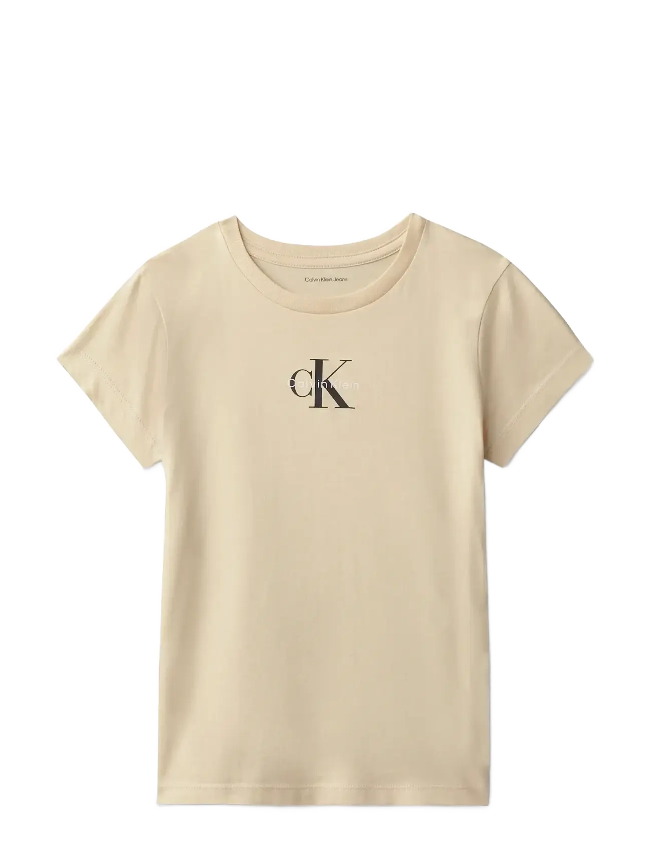 Calvin Klein CK 2PK TEE - Topid ja T-särgid - OATMEAL 13-0401TCX / cream
