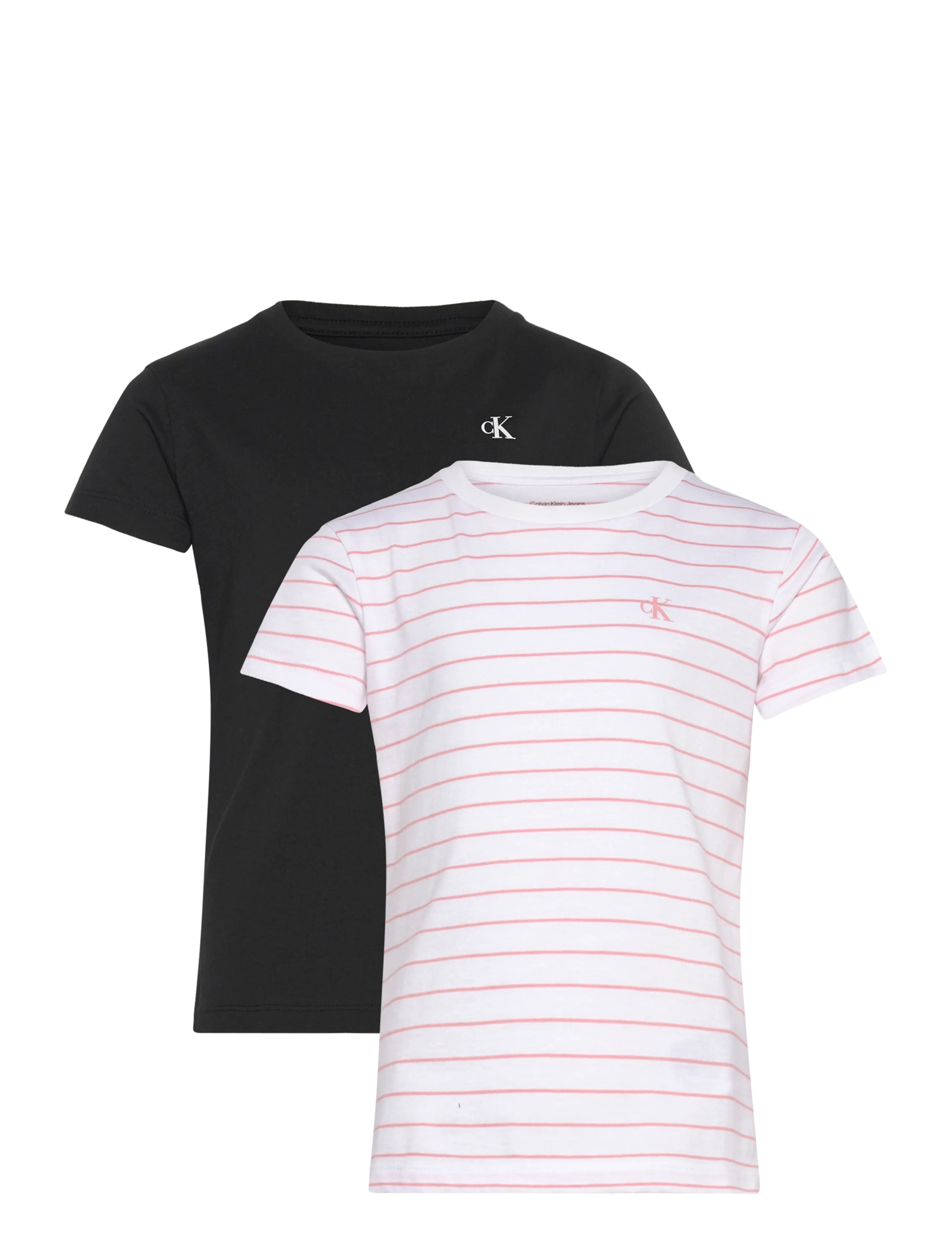 Calvin Klein CK 2PK TEE - Lapsed 98–134 - WHITE 11-0601 TCX / black