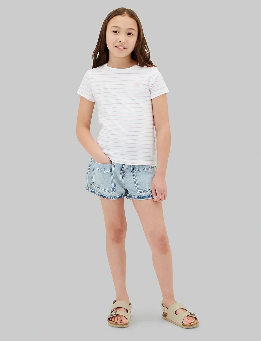 Calvin Klein - CK 2PK TEE - sæt med kortærmet t-shirt - white 11-0601 tcx - 2