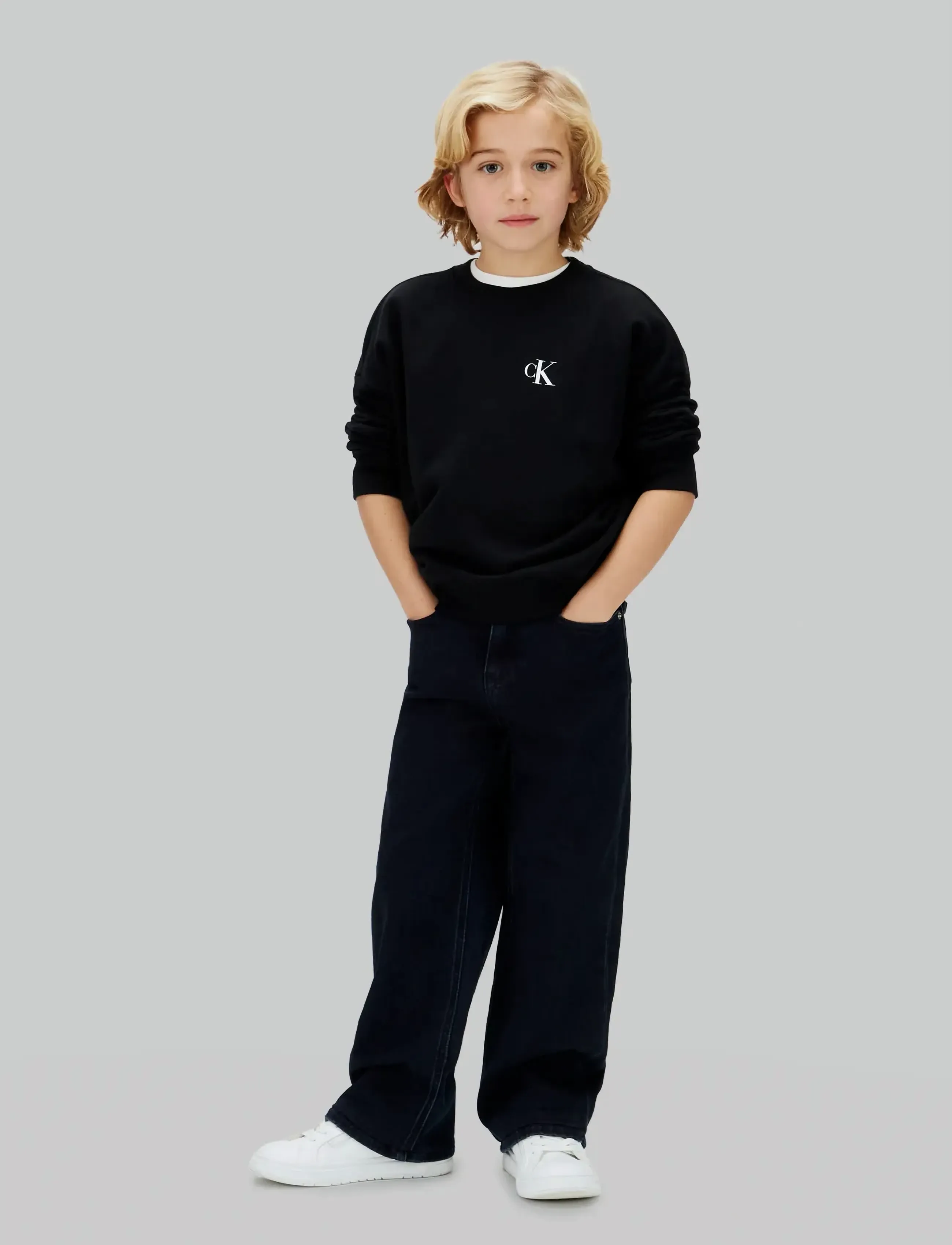 Calvin Klein - BRIDGE OVERSIZE CN - sweatshirts - black [csi] 25cw1000175ck - 2