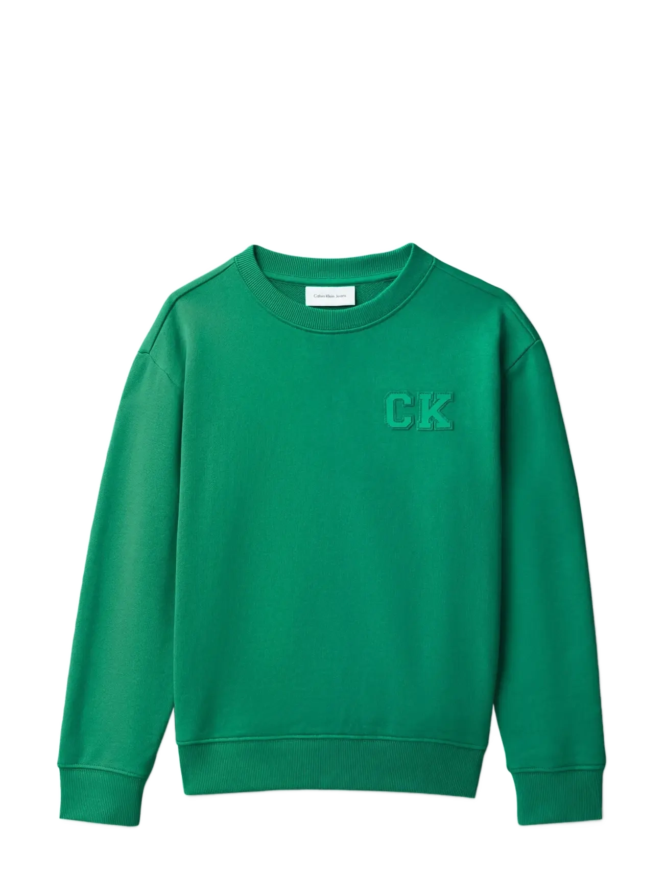 Calvin Klein RELAXED CREWNECK - App deal - LUSH MEADOW 18-5845 TCX / green