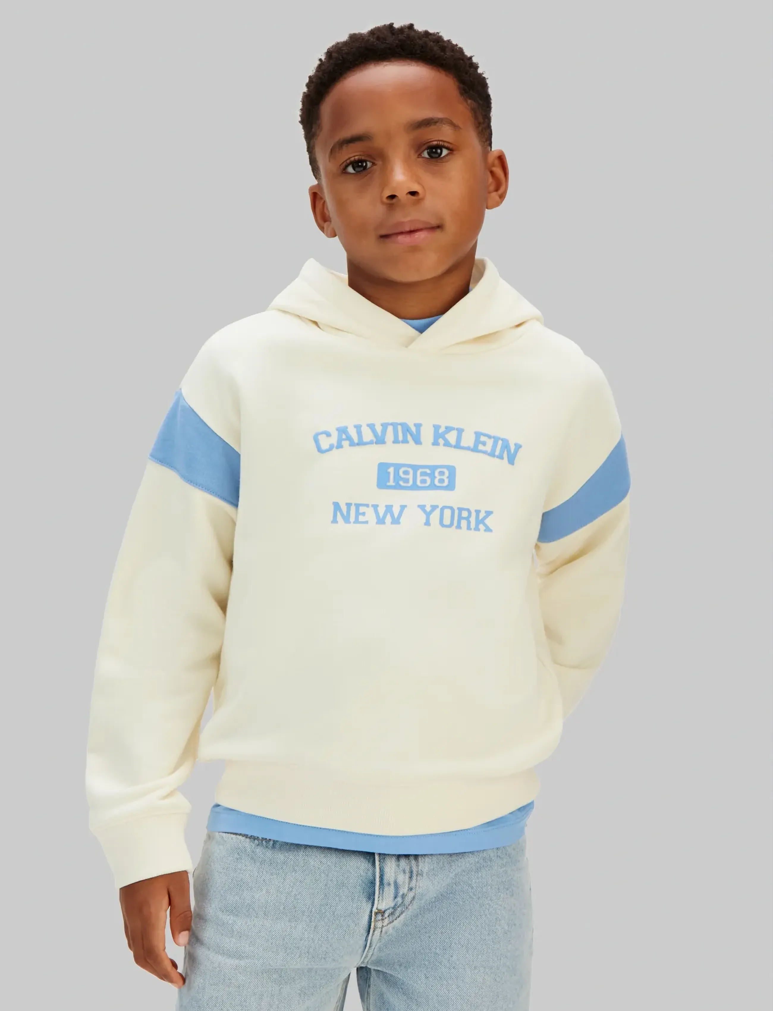 Calvin Klein RELAXED HOODIE - Oberteile - VANILLA ICE 11-0104 TCX / cream