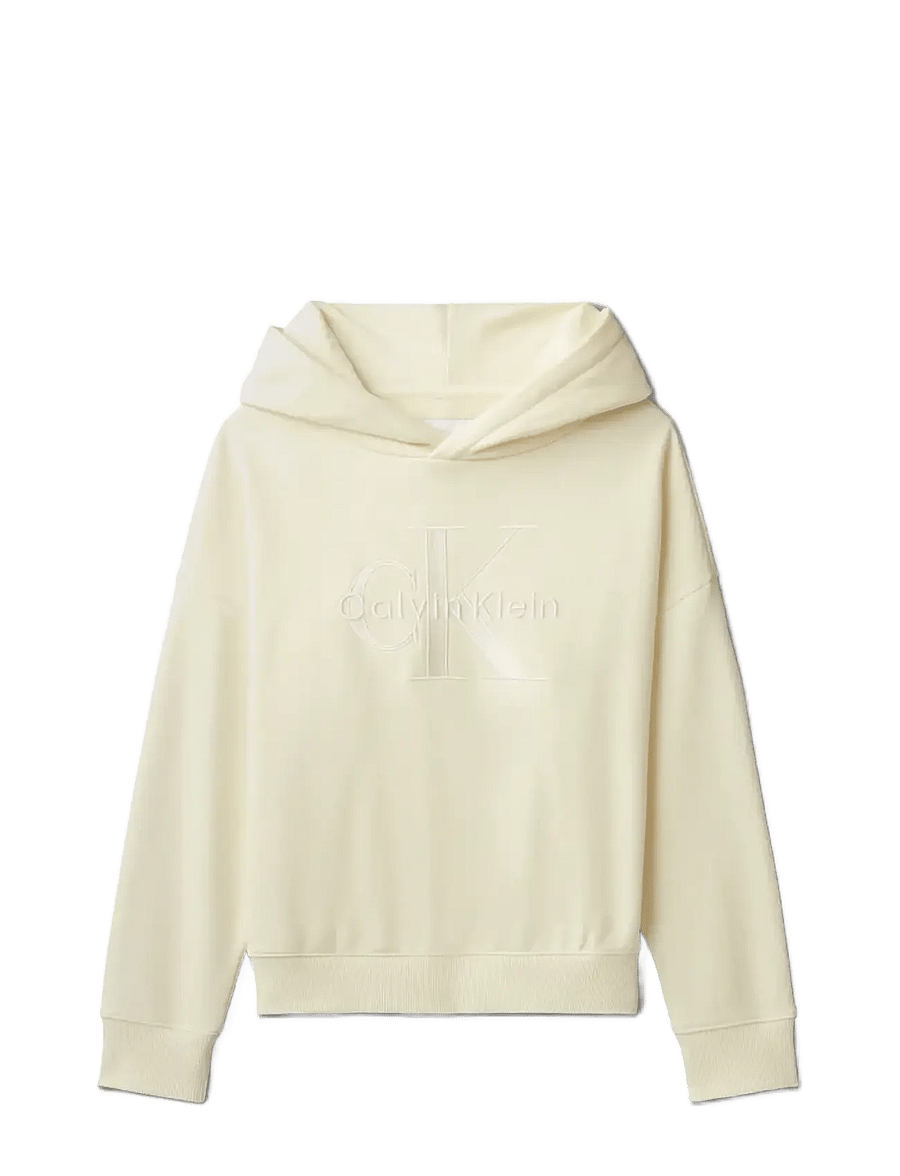 Calvin Klein - MONO LOGO HOODIE - hættetrøjer - vanilla ice 11-0104 tcx - 1