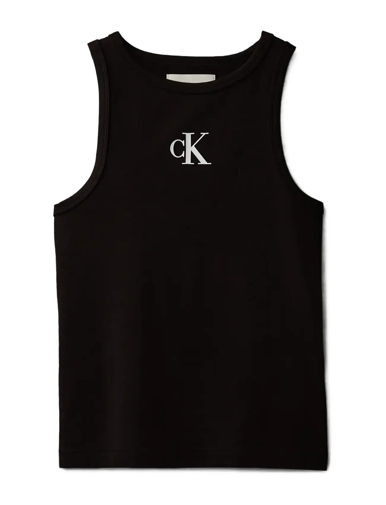 Calvin Klein CK LOGO TANK TOP - Toppar & T-shirts - PVH BLACK / black