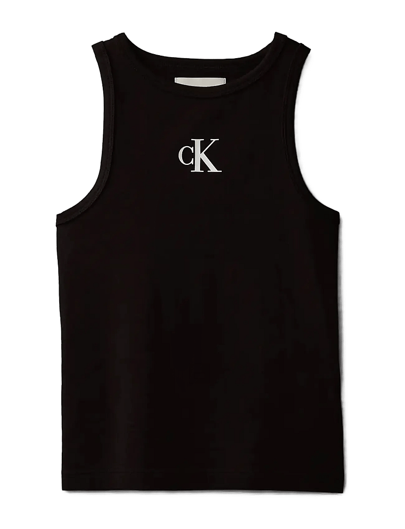Calvin Klein - CK LOGO TANK TOP - linnen - pvh black - 1