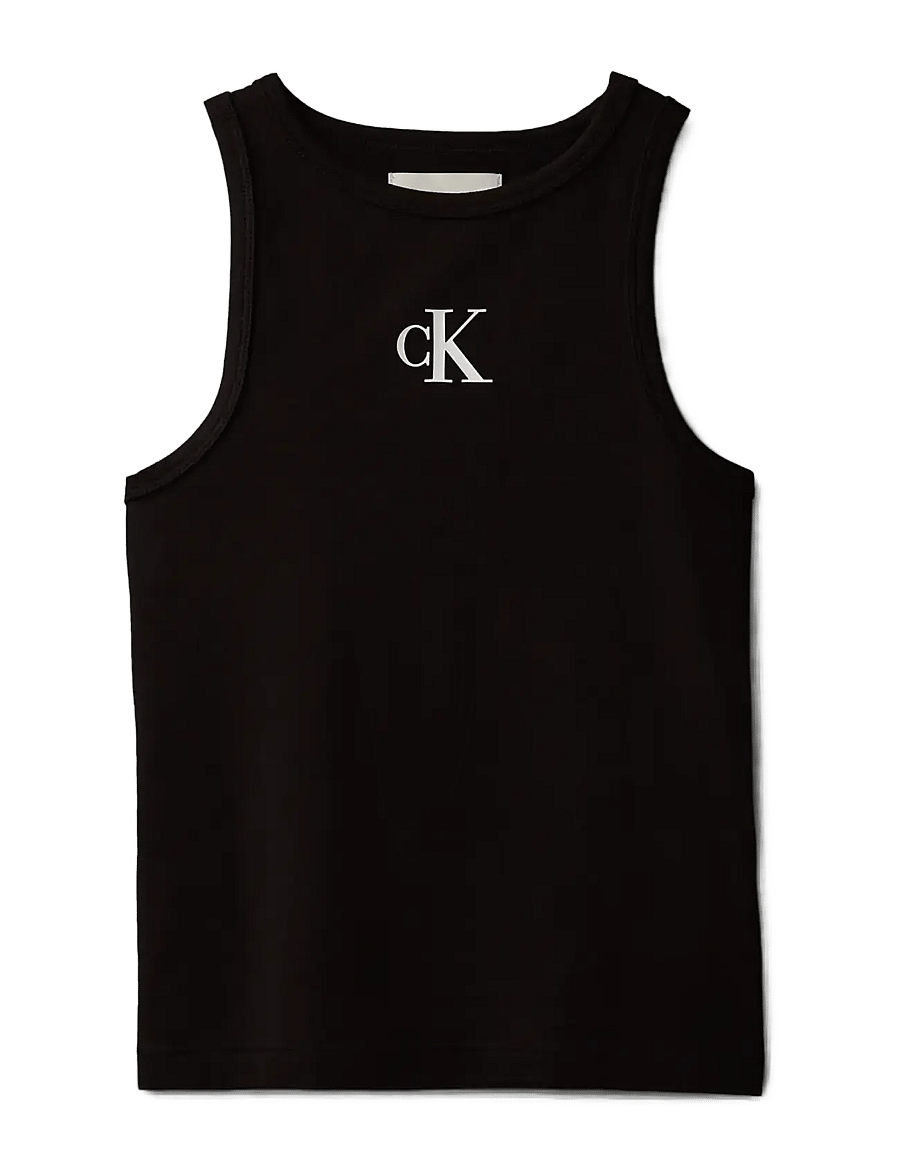Calvin Klein - CK LOGO TANK TOP - tanktops - pvh black - 1