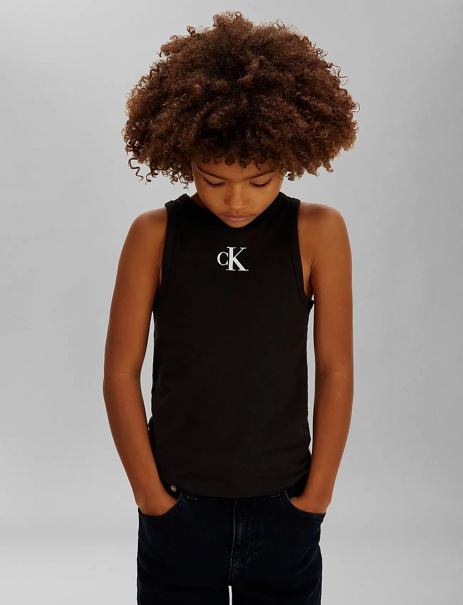 Calvin Klein - CK LOGO TANK TOP - tanktops - pvh black - 3