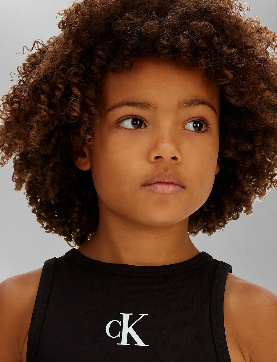Calvin Klein - CK LOGO TANK TOP - tanktops - pvh black - 4