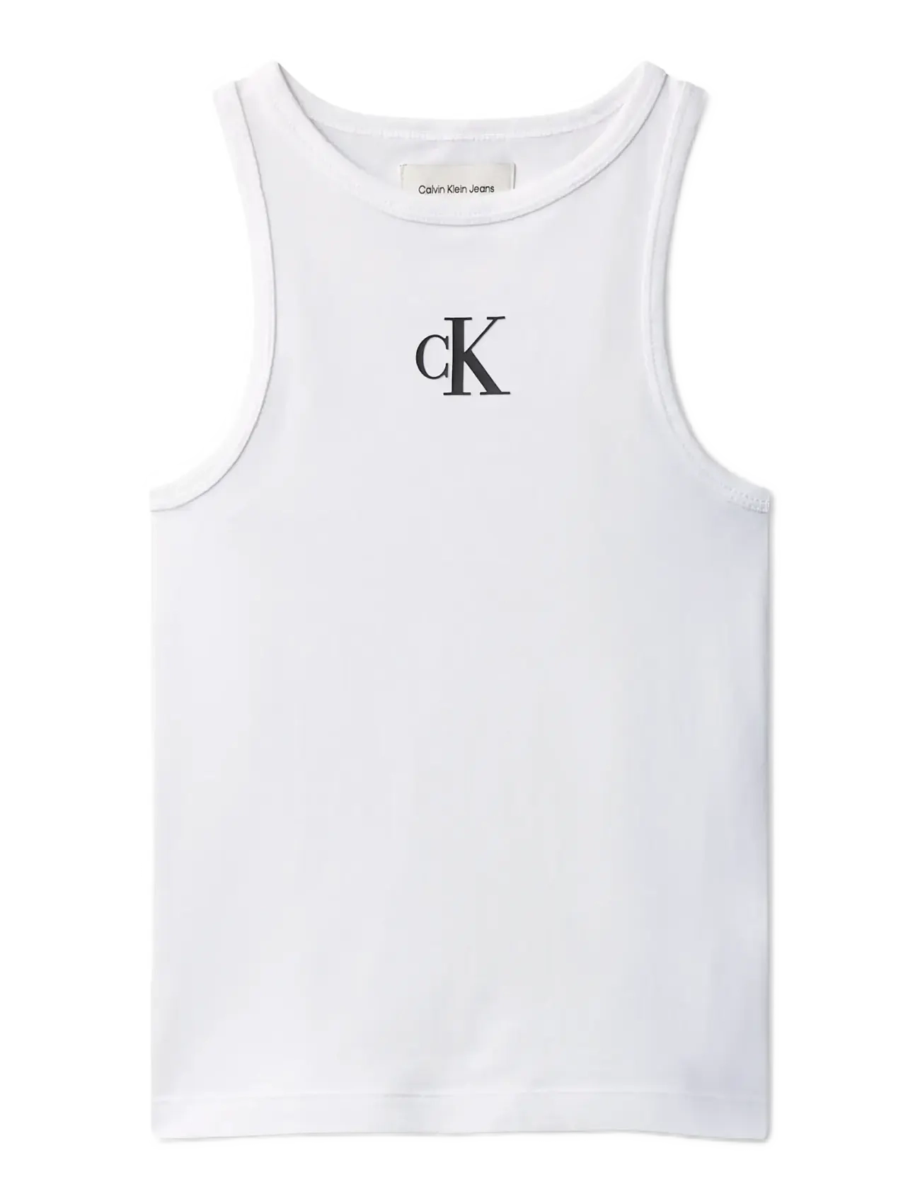 Calvin Klein CK LOGO TANK TOP - Overdele - WHITE 11-0601 TCX / white