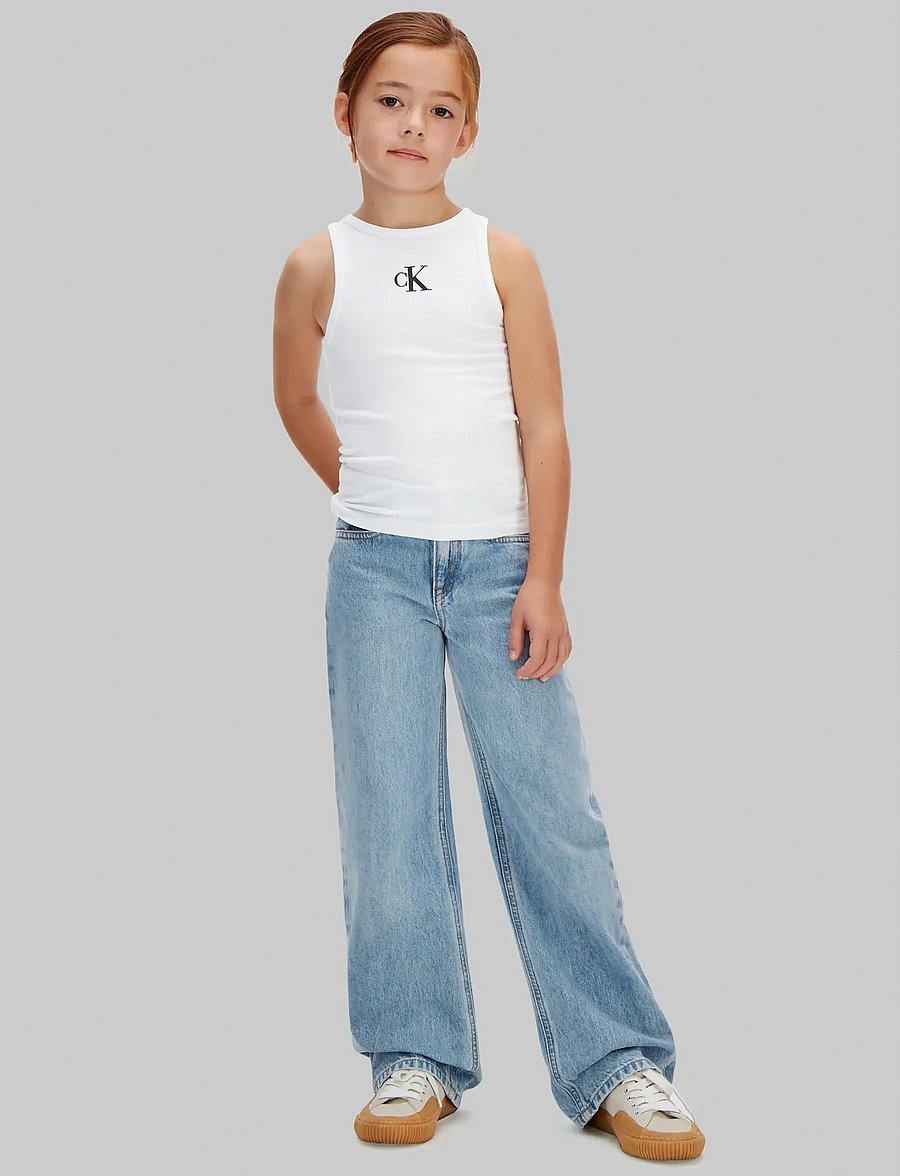 Calvin Klein - CK LOGO TANK TOP - tanktops - white 11-0601 tcx - 2