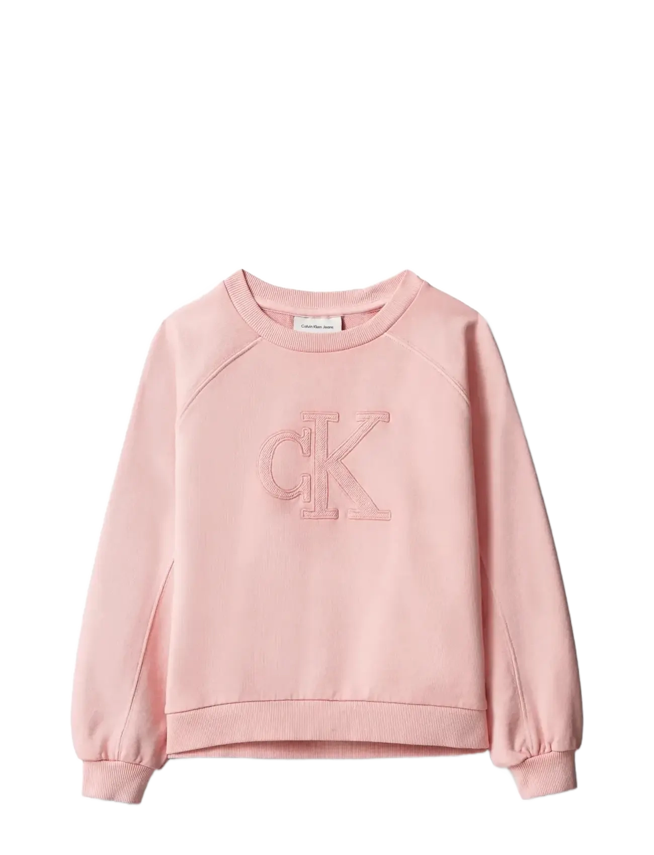Calvin Klein CK LOGO SWEATSHIRT - Kids 98-134 - QUARTZ PINK 14-1714 TCX / pink/rose