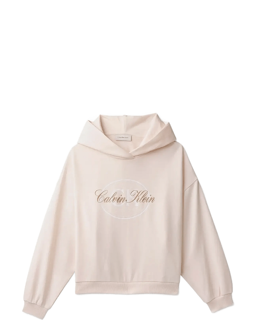 Calvin Klein - CK HOODED SWEATSHIRT - huvtröjor - pearl 12-1304 tcx - 1