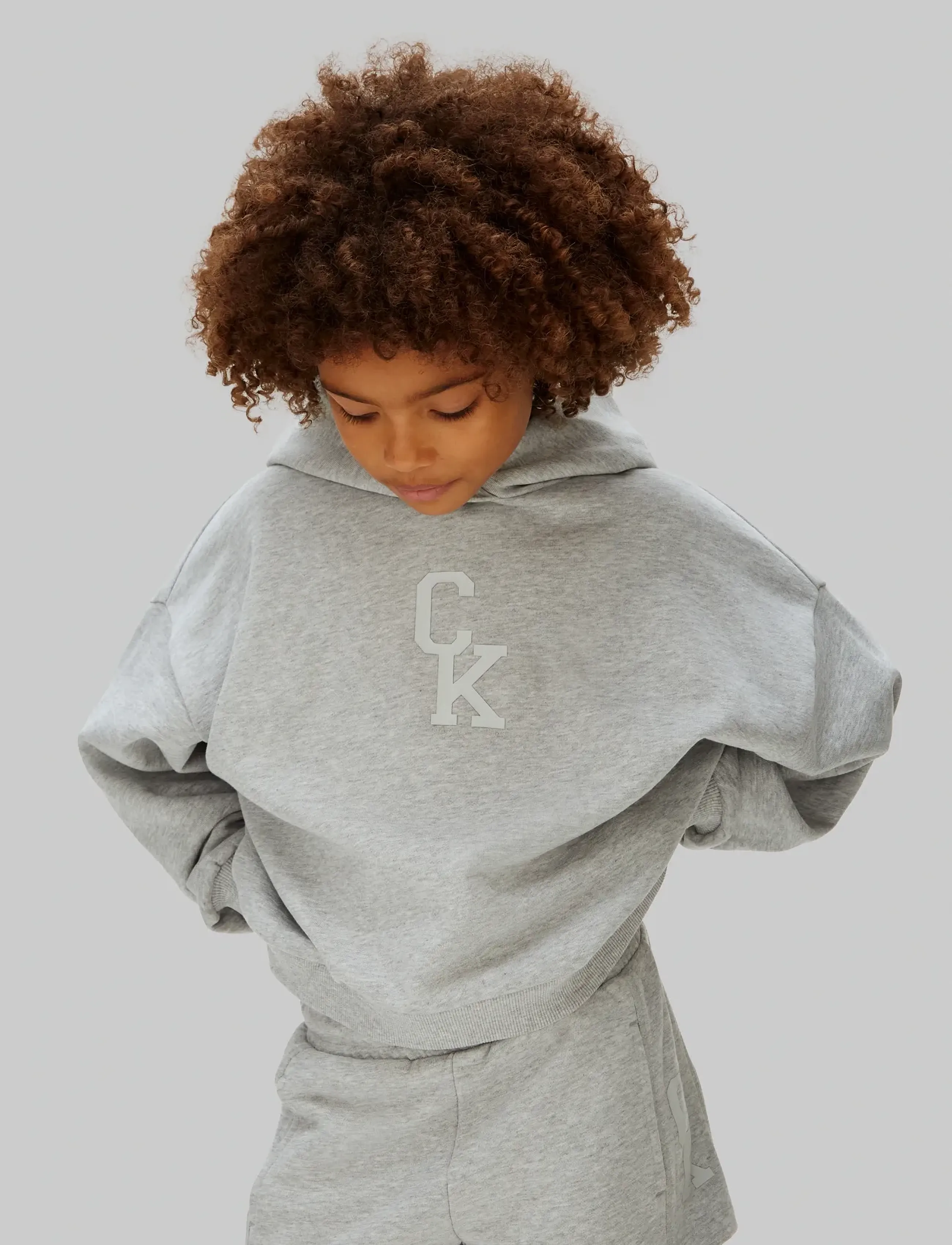 Calvin Klein - CK HOODED SWEATSHIRT - hættetrøjer - 3-lt grey heather - 3