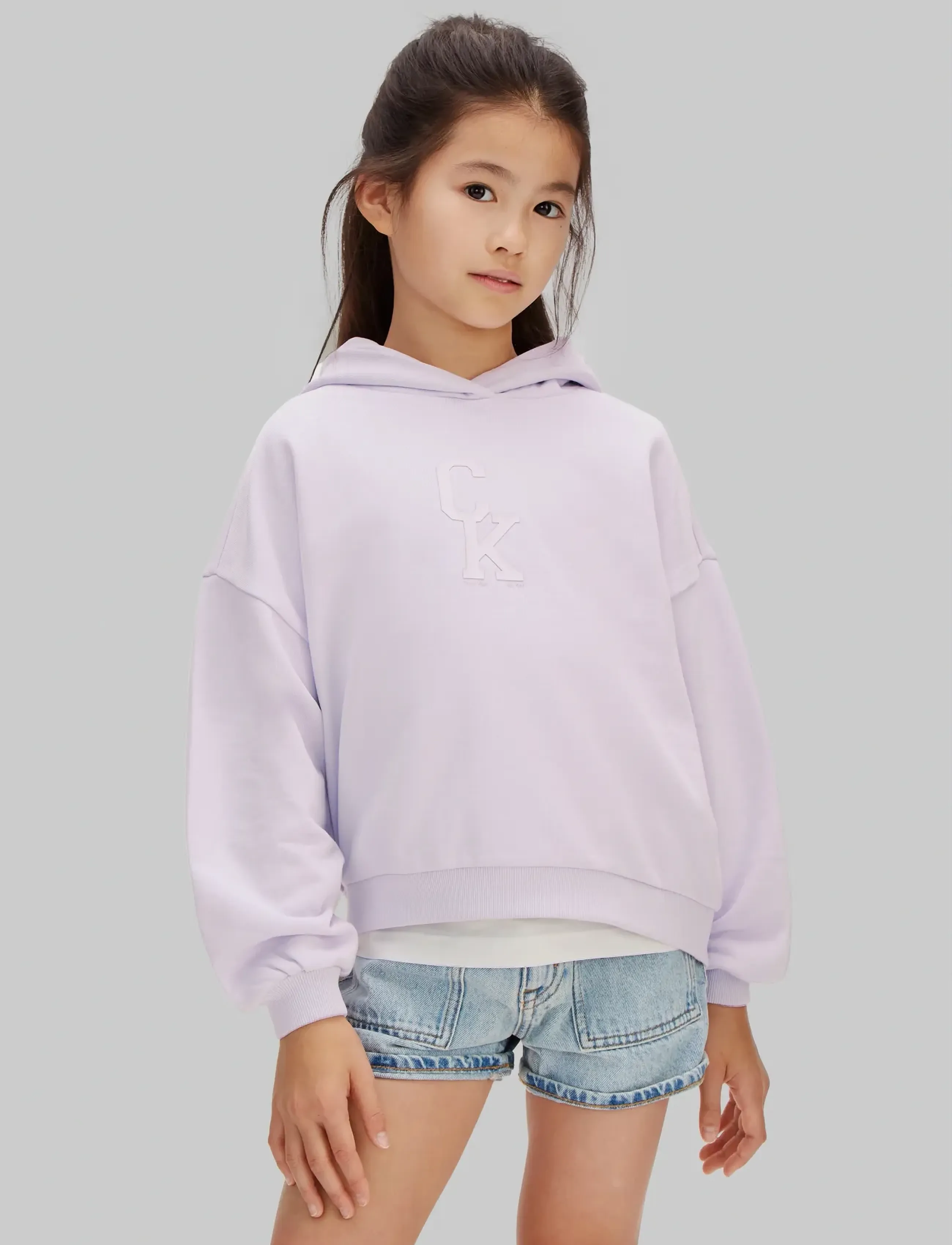 Calvin Klein CK HOODED SWEATSHIRT - Oberteile - ISLAND LILAC / purple