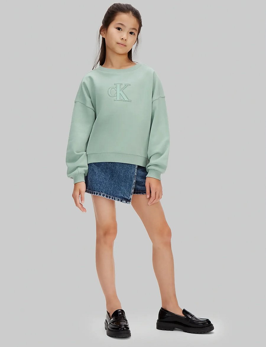 Calvin Klein - CK CREWNECK SWEATSHIRT - sweatshirts - jadeite 16-5304 tcx - 0