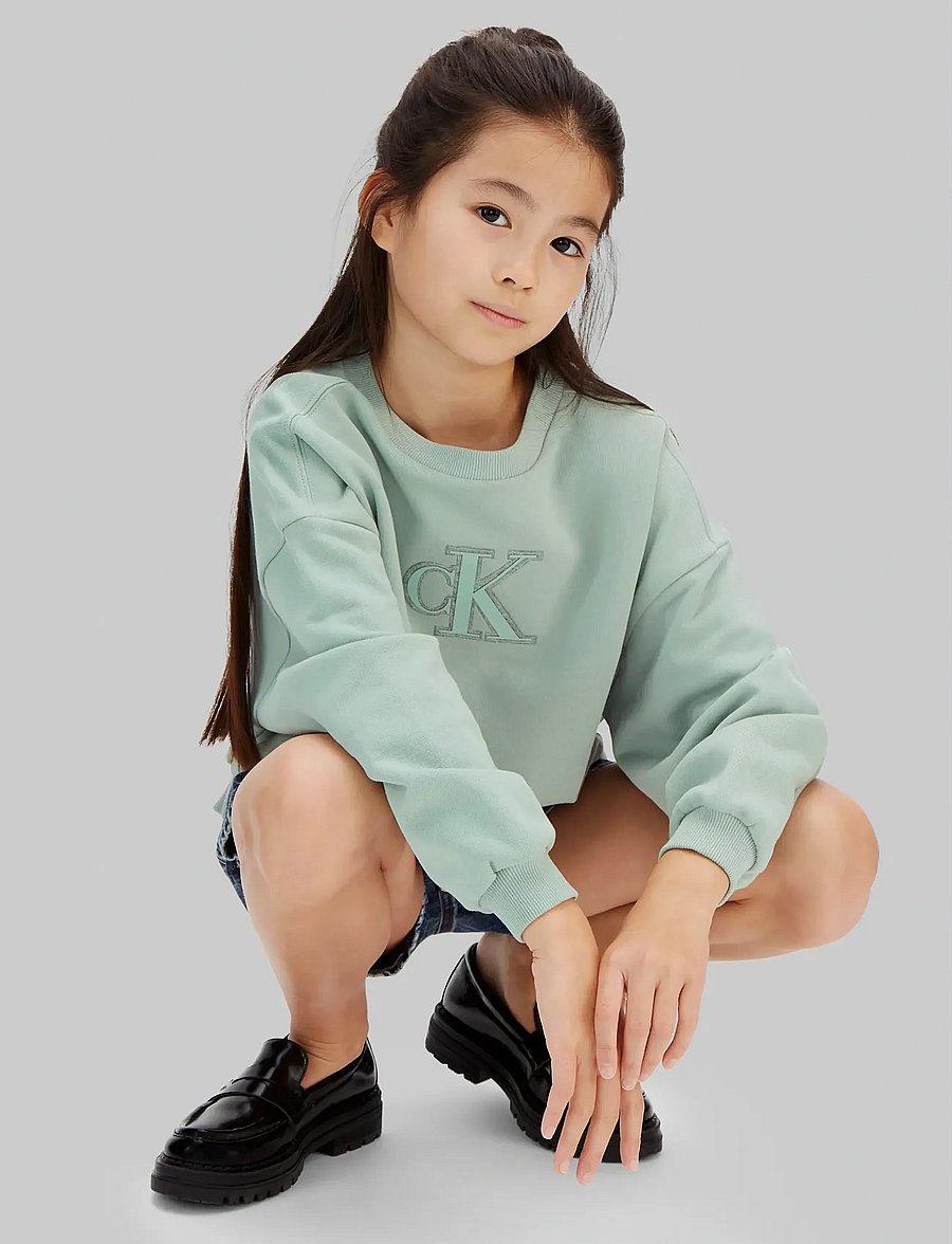 Calvin Klein - CK CREWNECK SWEATSHIRT - sweatshirts - jadeite 16-5304 tcx - 4