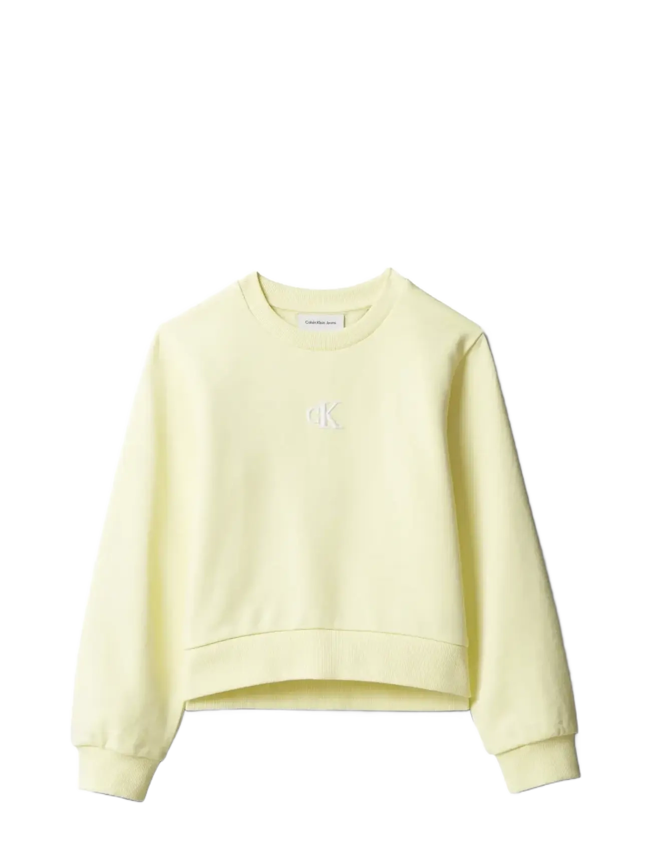 Calvin Klein CK CREWNECK SWEATSHIRT - Oberteile - FRENCH VANILLA 12-0722 TCX / yellow
