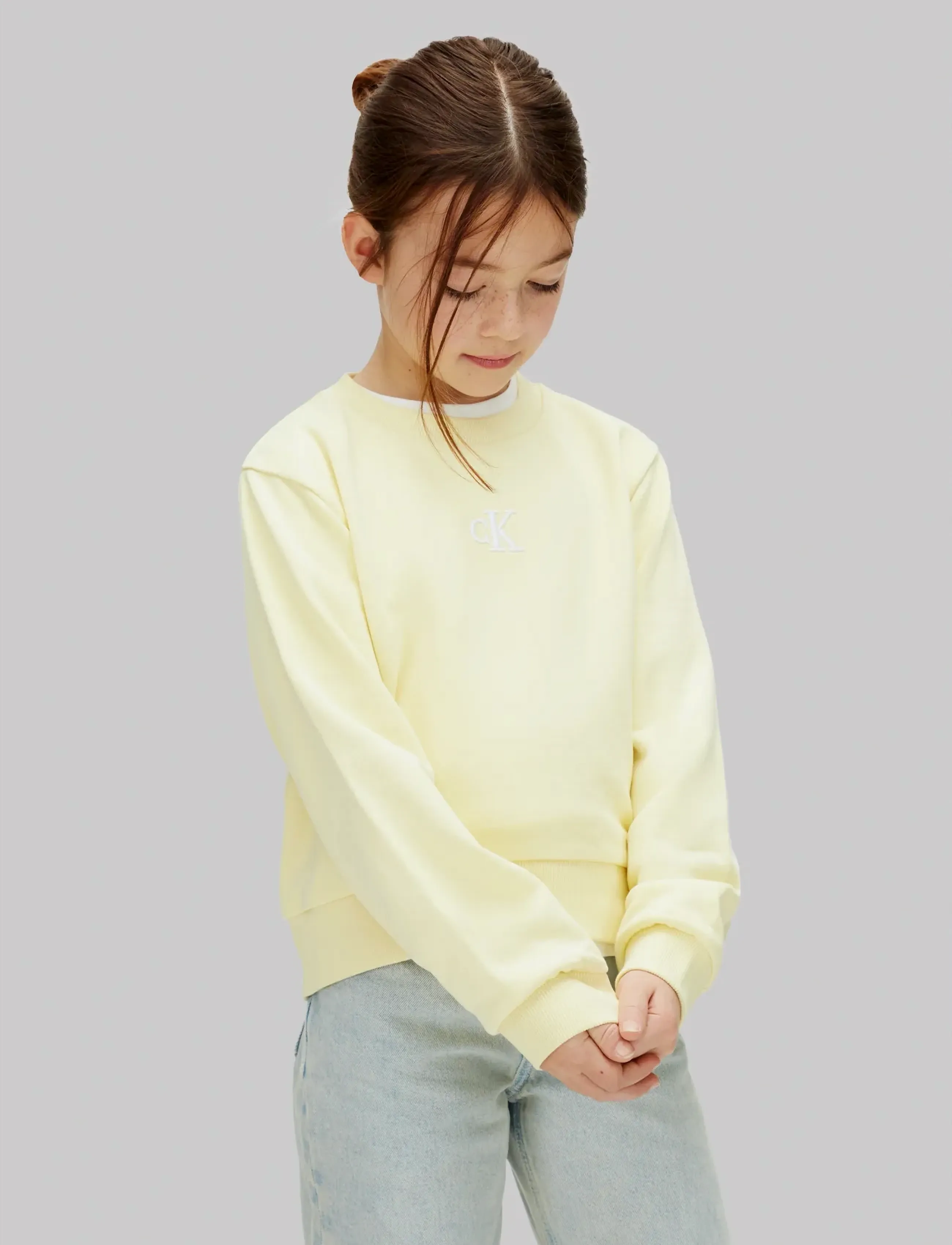 Calvin Klein - CK CREWNECK SWEATSHIRT - sweat-shirt - french vanilla 12-0722 tcx - 2