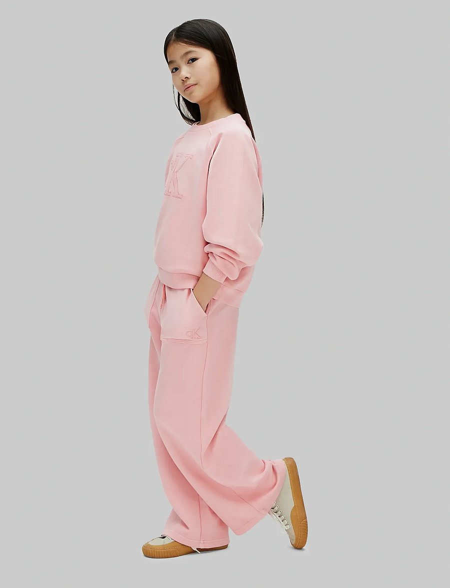 Calvin Klein - CK PIGMENT DYED WIDE LEG PANT - sweatpants - quartz pink 14-1714 tcx - 4