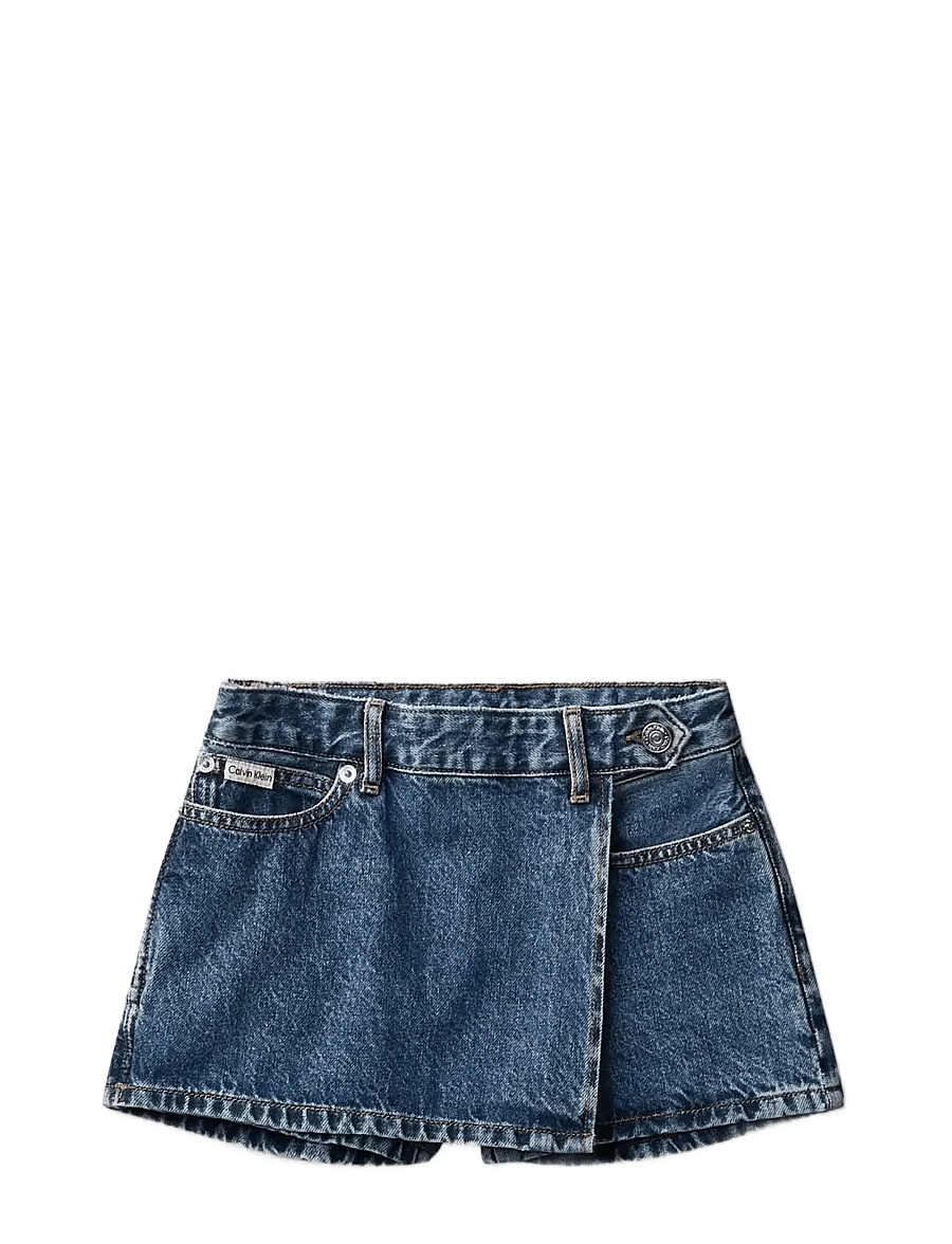 Calvin Klein - DENIM WRAP SKORT BECKFORD WASH - skorts - beckford wash - 1