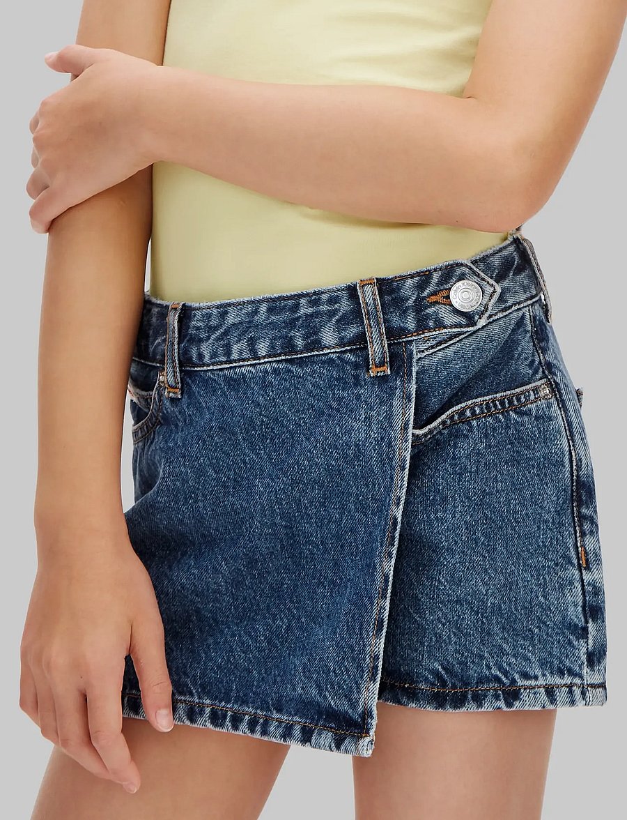 Calvin Klein - DENIM WRAP SKORT BECKFORD WASH - skorts - beckford wash - 3