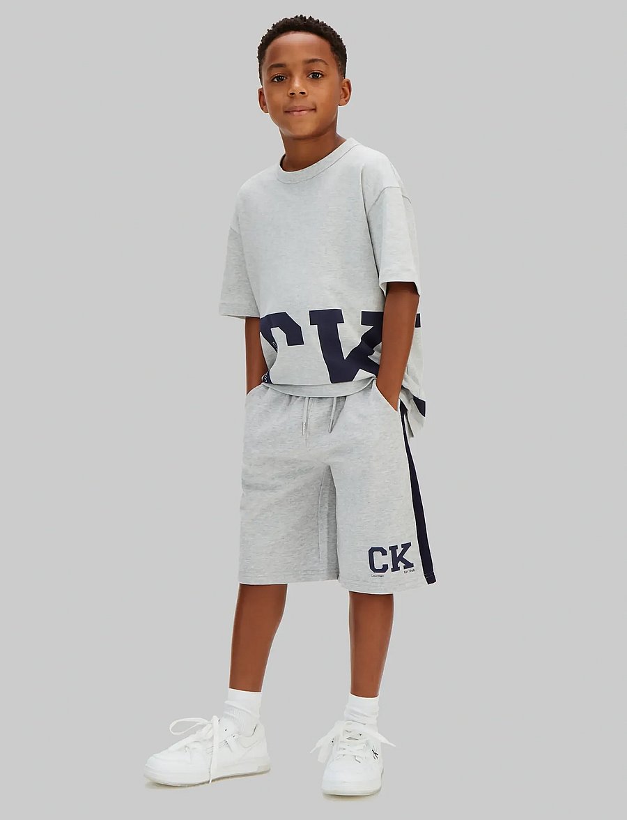 Calvin Klein - VARSITY RELAXED SHORTS - sweatshorts - 1-ltegreyht - 0