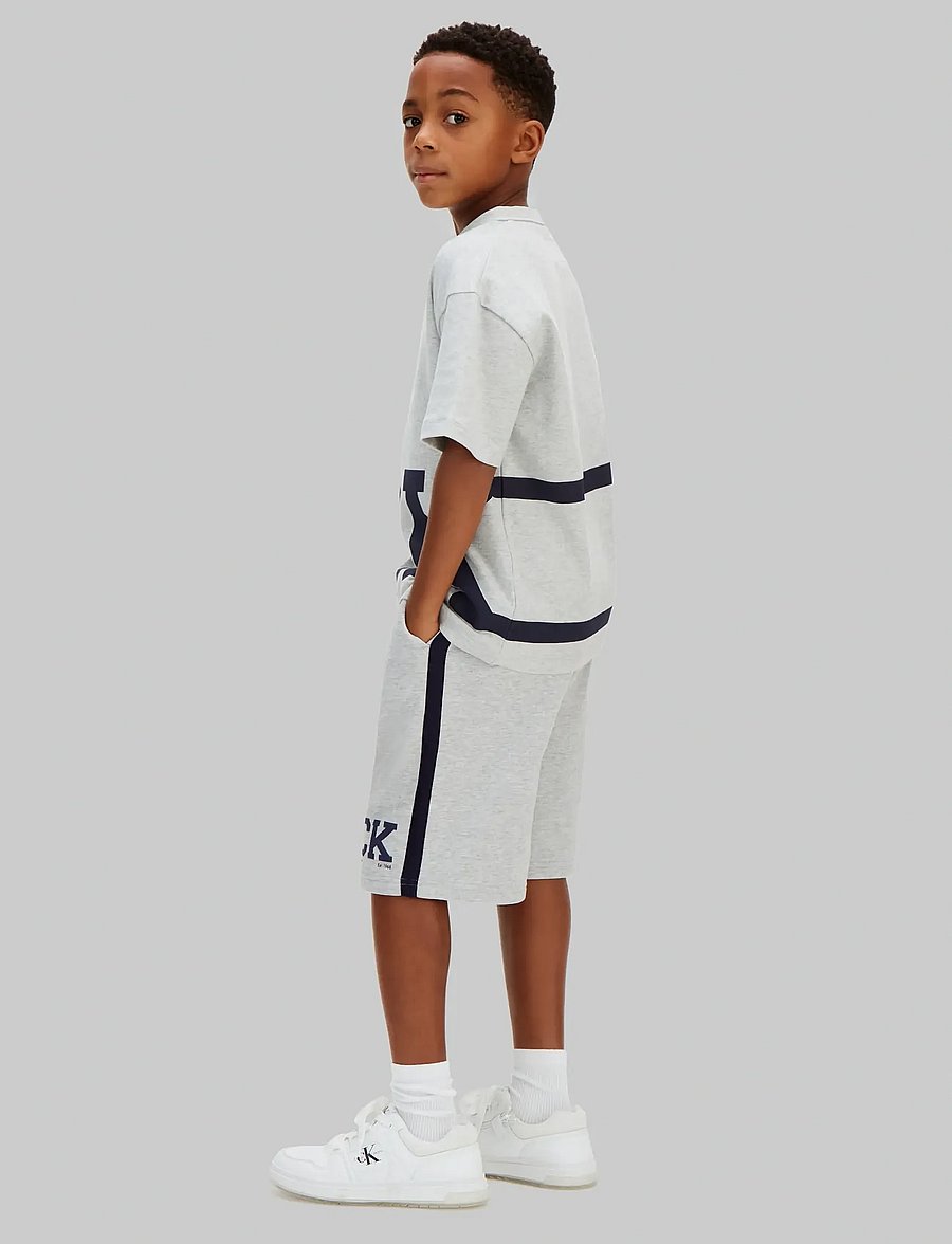 Calvin Klein - VARSITY RELAXED SHORTS - sweatshorts - 1-ltegreyht - 4