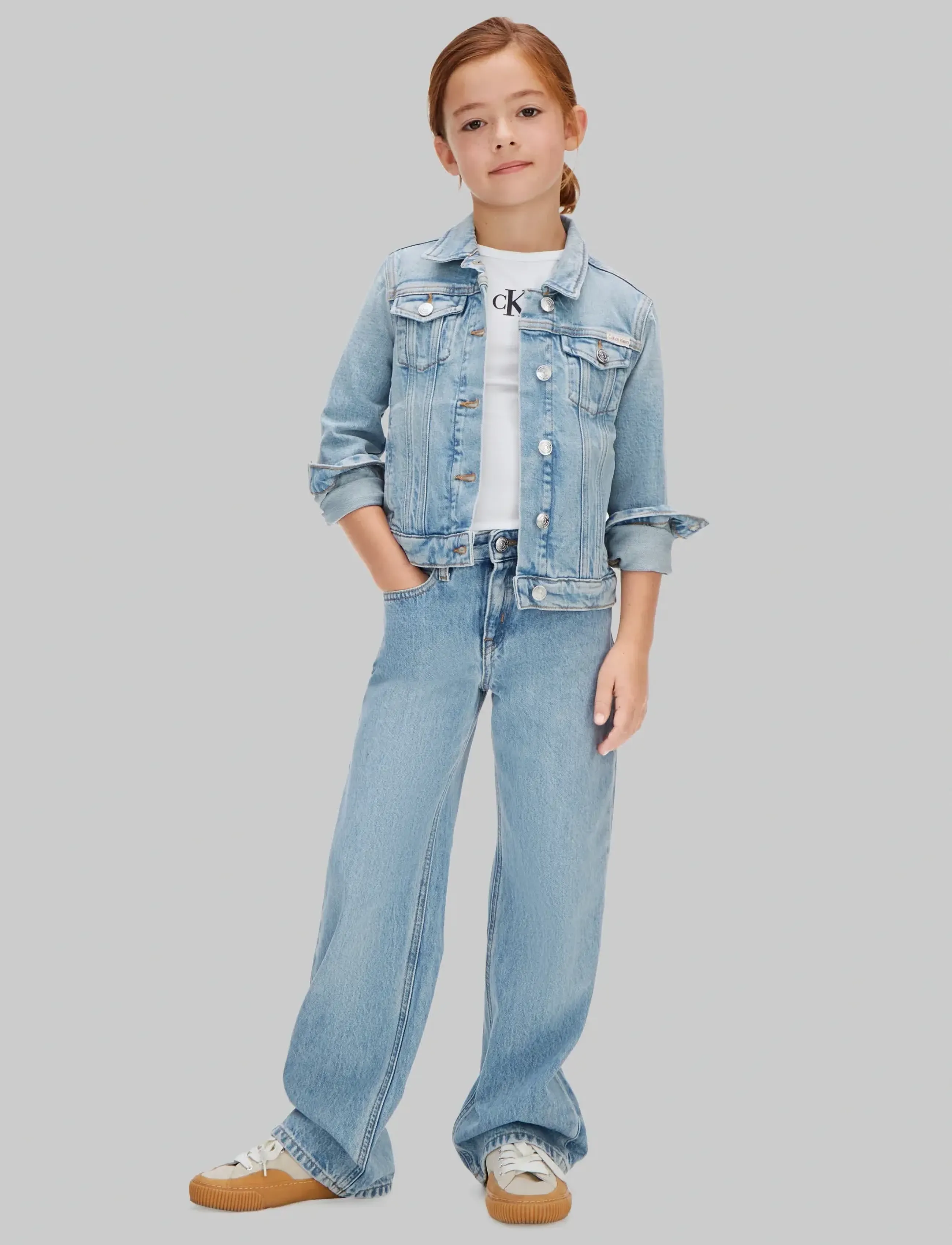 Calvin Klein Denim Trucker Dante Wash, 104, Blue, Jakker Og Frakker > Denim Og Fløjl, Børn