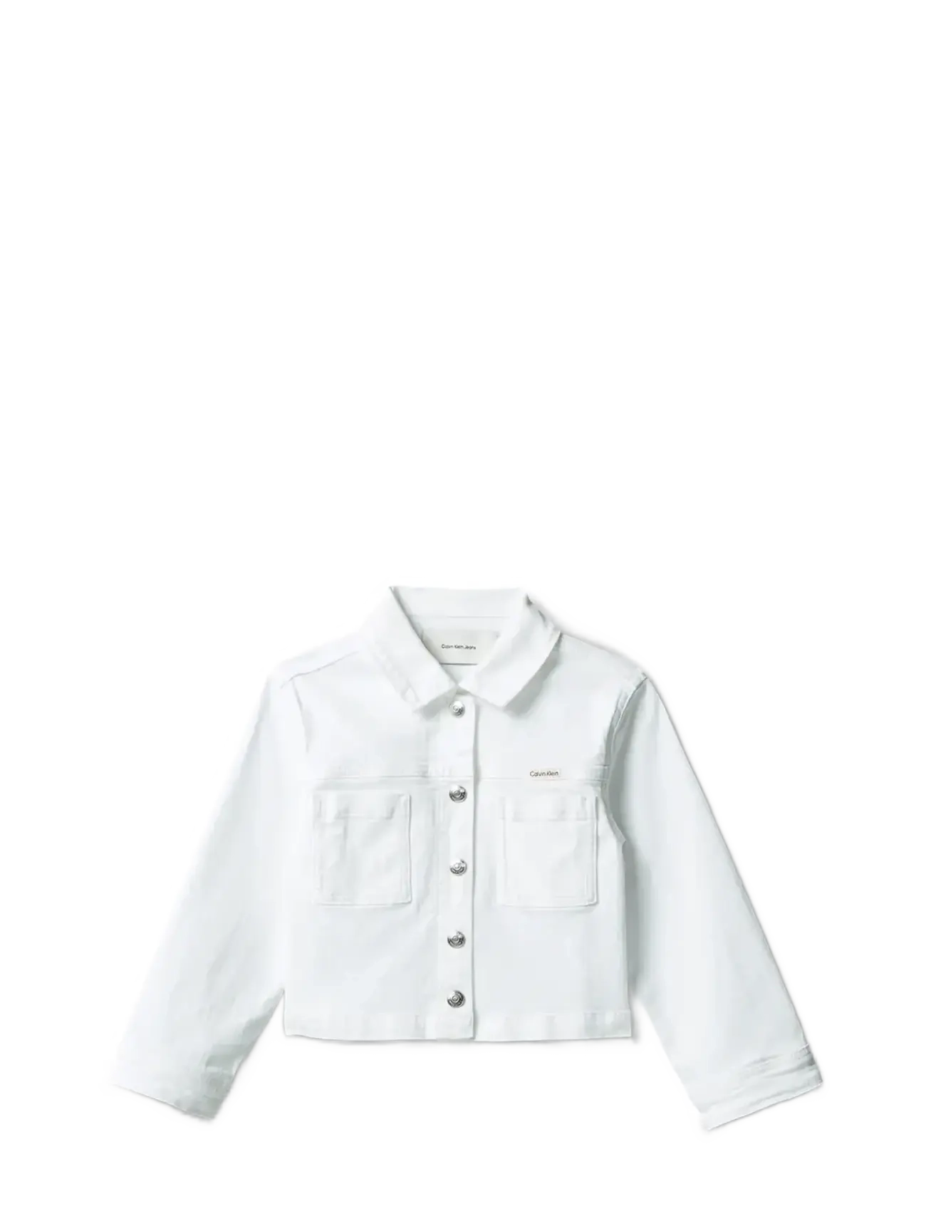 Calvin Klein WHITE DENIM JACKET - Virsjakas - WHITE / white