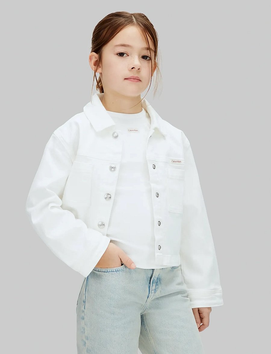 Calvin Klein - WHITE DENIM JACKET - denim jackets - white - 2