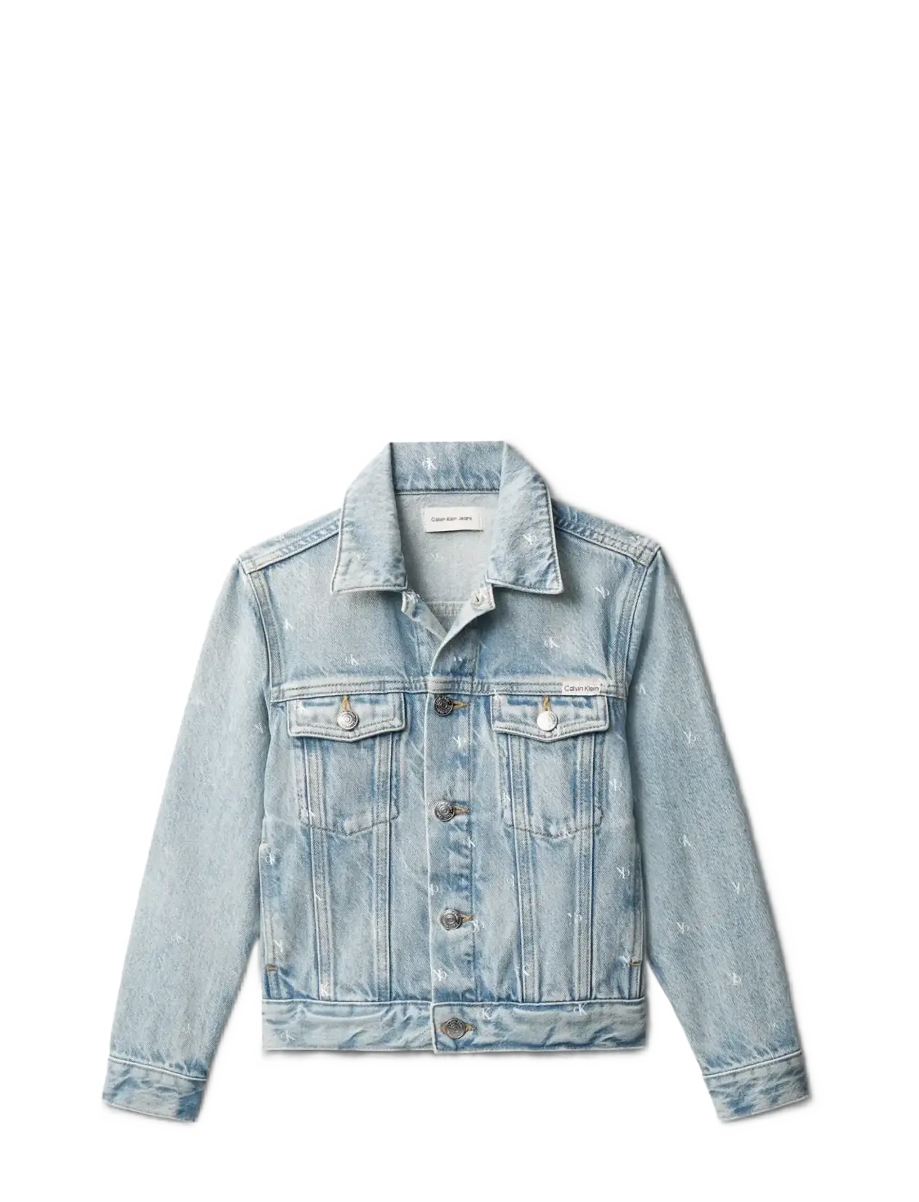 CALVIN KLEIN Denim Aop Trucker Jacke Blau - 140 - Kinder