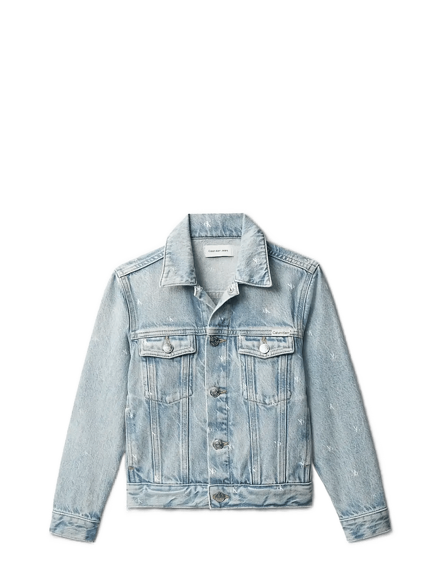 Calvin Klein - DENIM AOP TRUCKER JACKET - andrew wash aop - 1