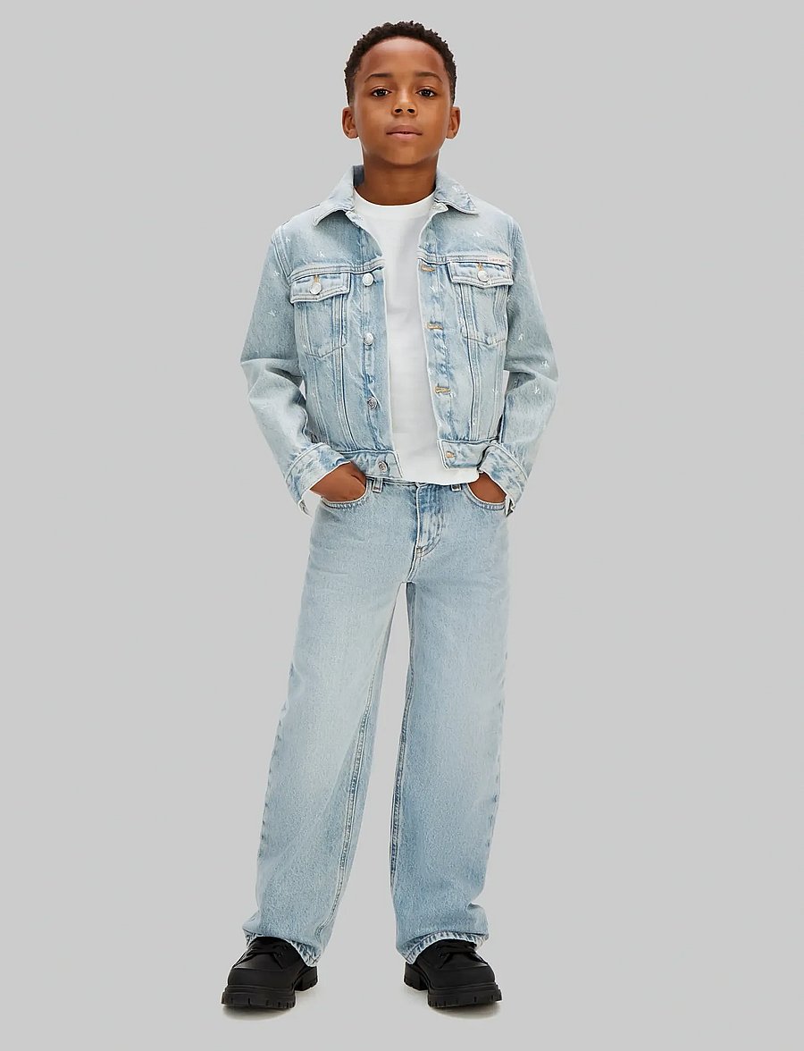 Calvin Klein - DENIM AOP TRUCKER JACKET - andrew wash aop - 0
