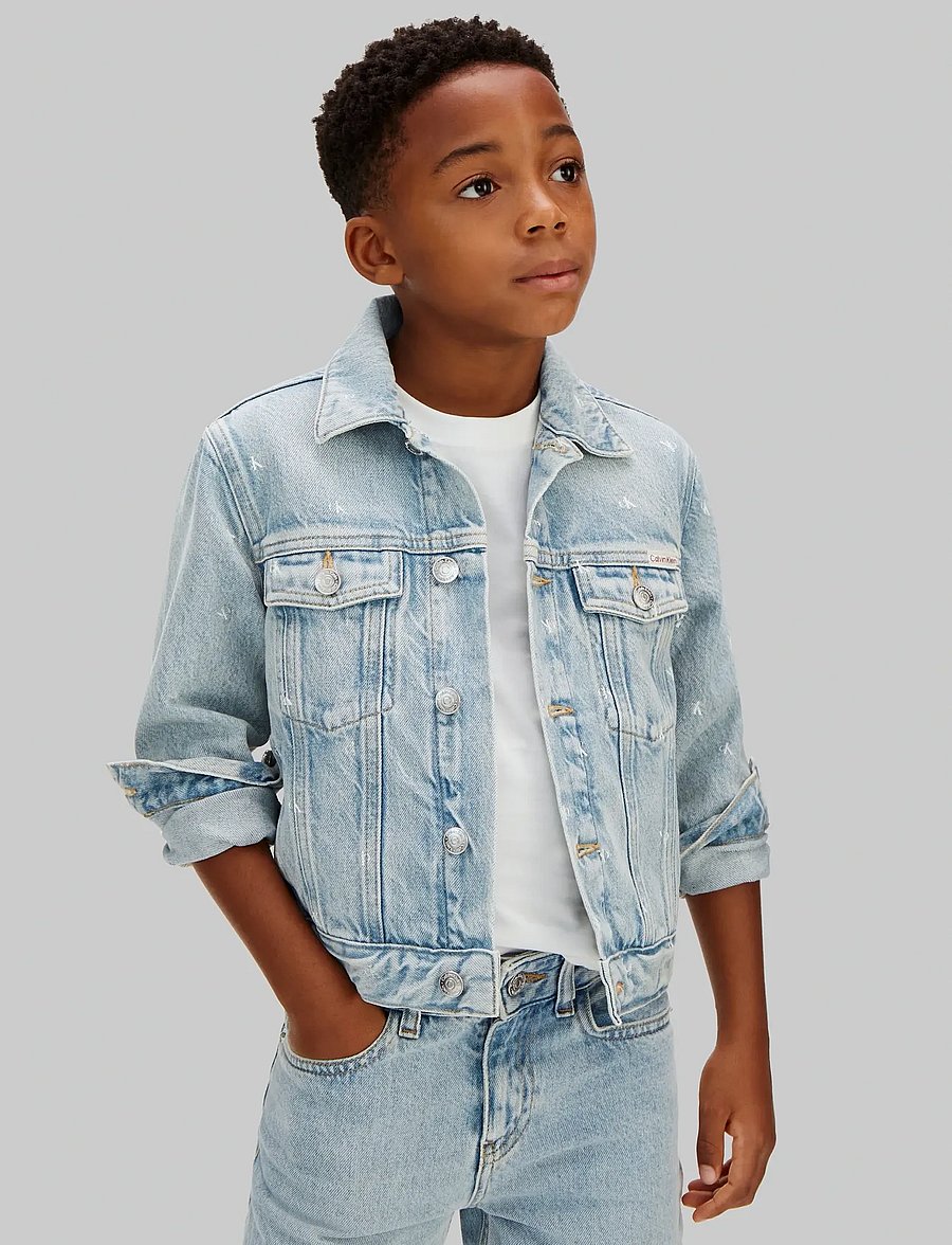 Calvin Klein - DENIM AOP TRUCKER JACKET - andrew wash aop - 3