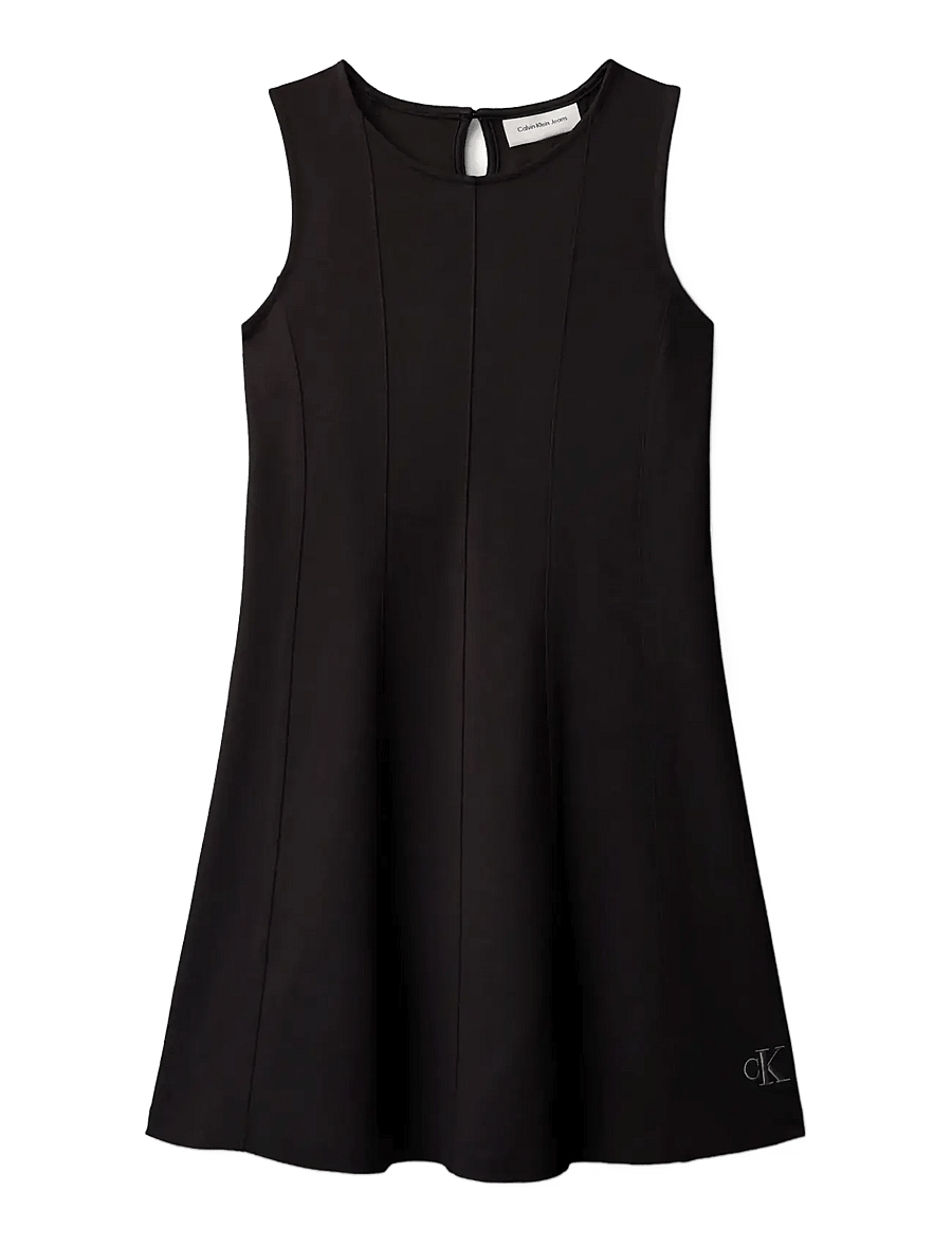 Calvin Klein - SEAMED PUNTO PANEL SLVS DRESS - robes décontractées sans manches - ck black - 1