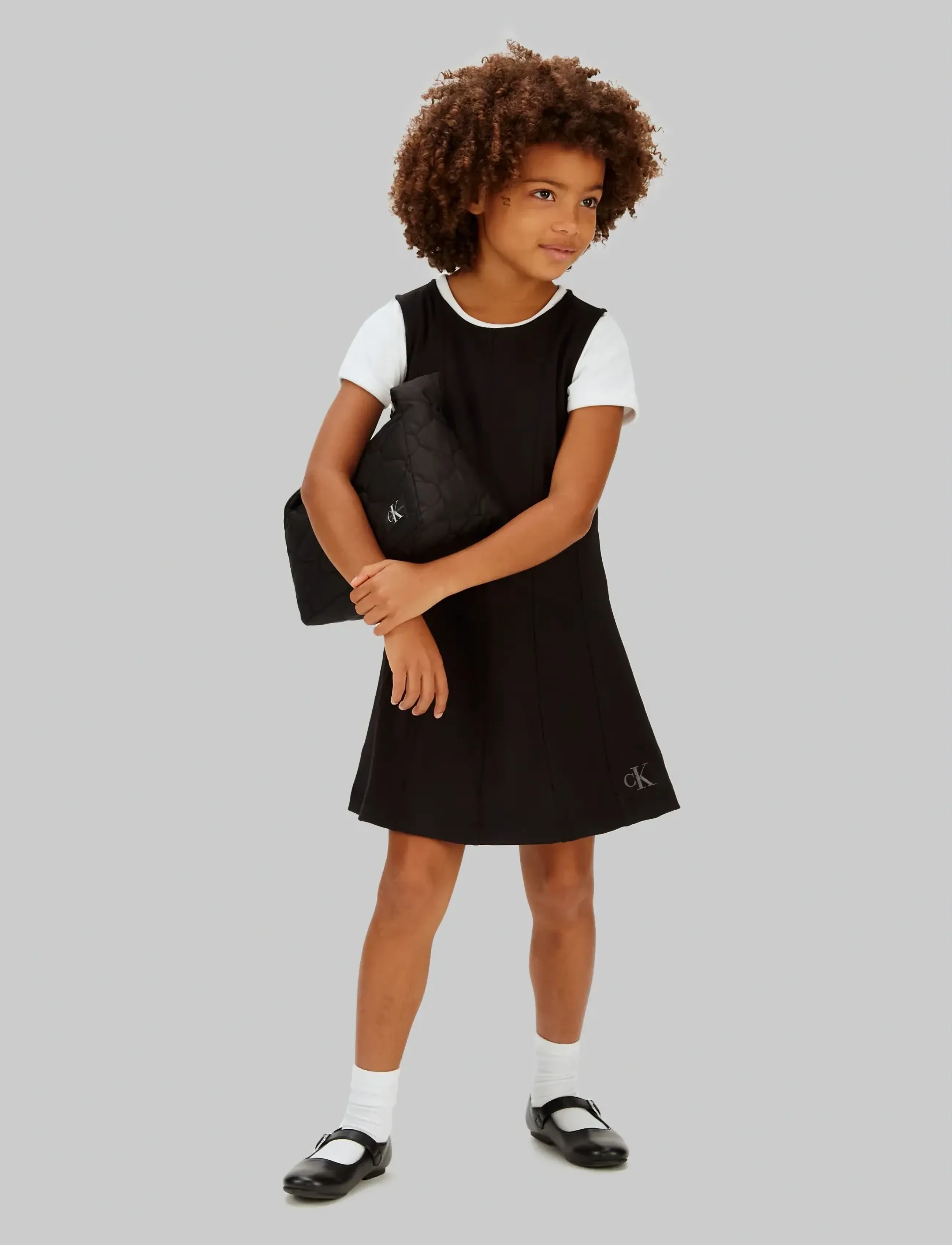 Calvin Klein - SEAMED PUNTO PANEL SLVS DRESS - Ærmeløse hverdagskjoler - ck black - 5
