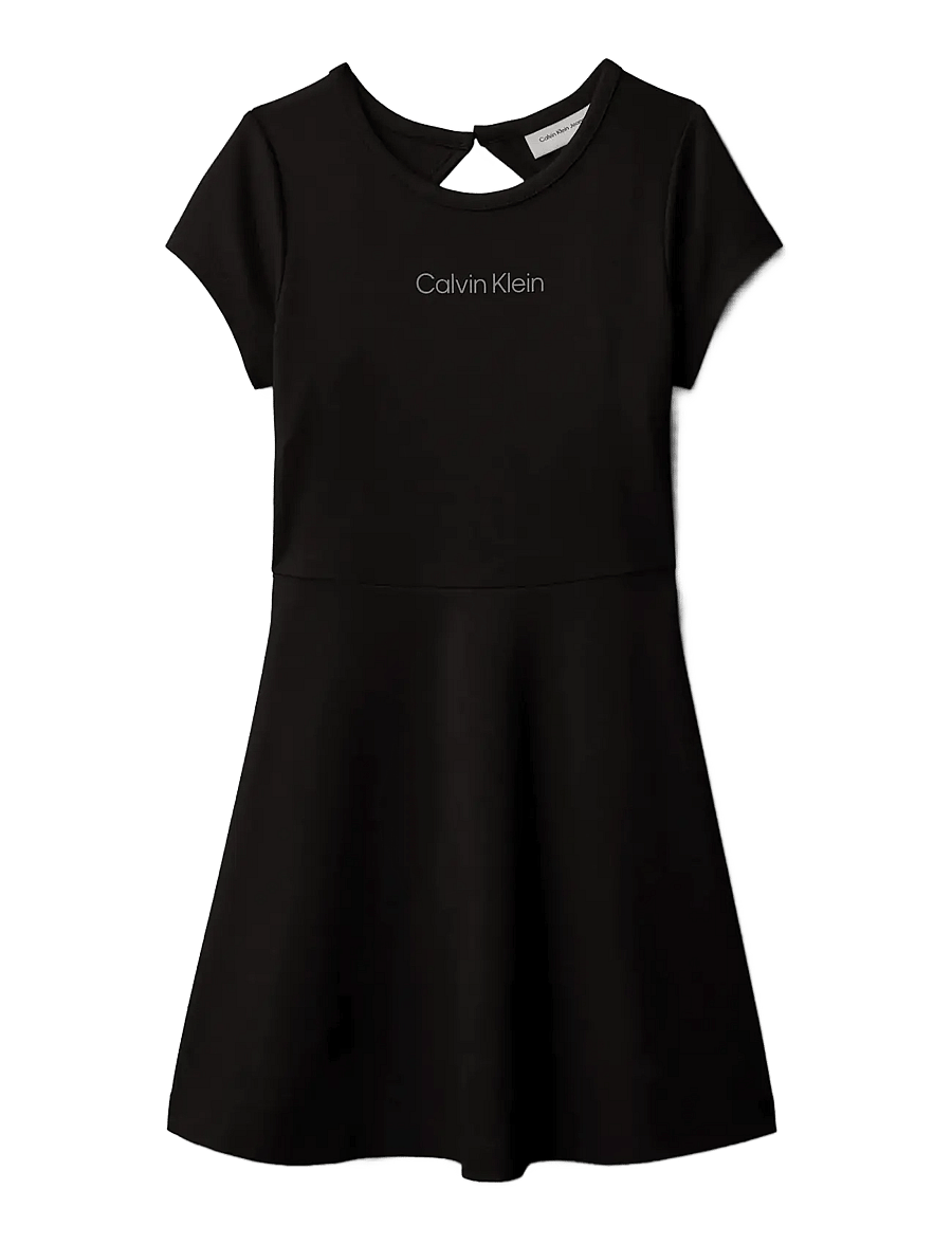 Calvin Klein - PUNTO SS DRESS - kortærmede hverdagskjoler - ck black - 1